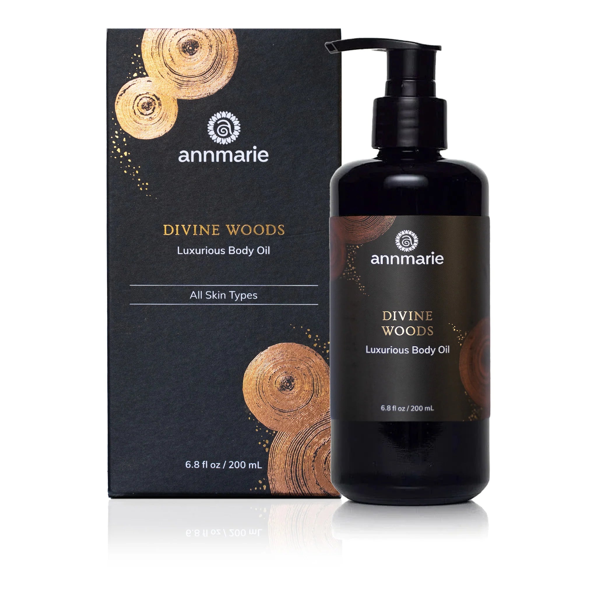 Divine Woods | Luxurious Body Oil for Women - Hydrating & Nourishing Dry Skin - Perfect for Massage, Aromatherapy & Daily Moisturizing
