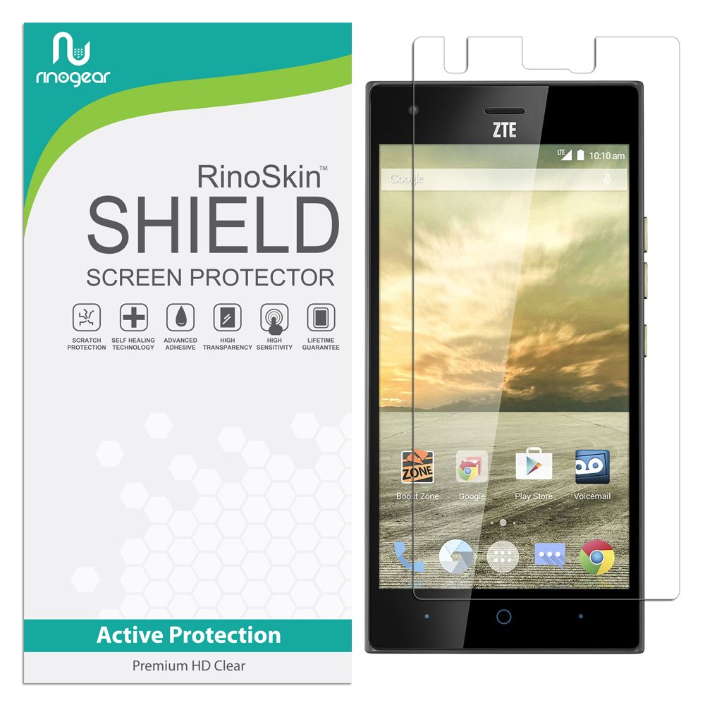 RinoGear ZTE Warp Elite Screen Protector - Case Friendly, Flexible TPU Film with Full Coverage - Clear HD Protection for Everyday Use & Travel