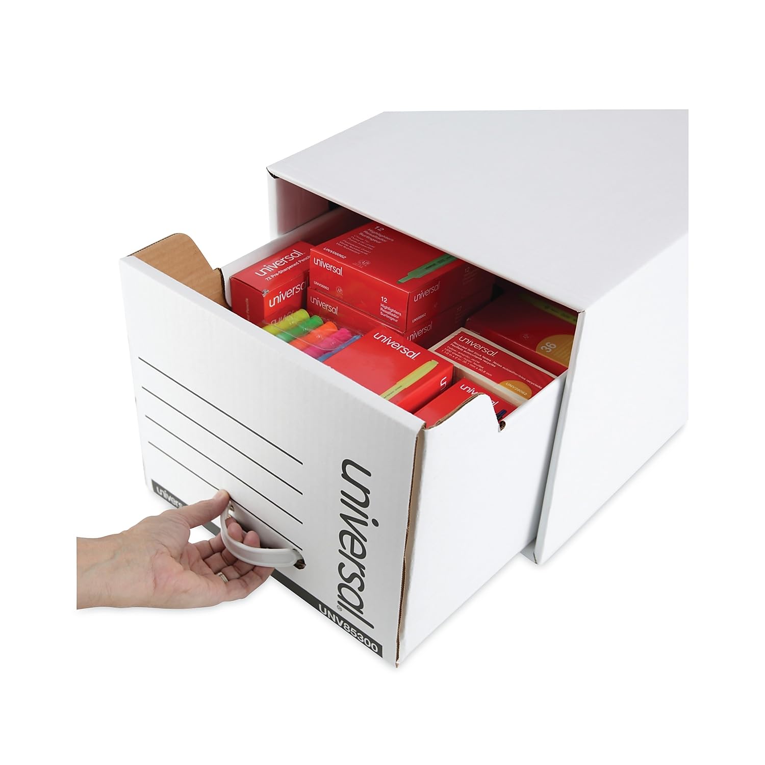 Heavy-Duty Storage Box Drawer - Universal UNV85300 Organizer for Tools, Office Supplies & Home Organization | Perfect for Garage, Workshop & Closet Storage