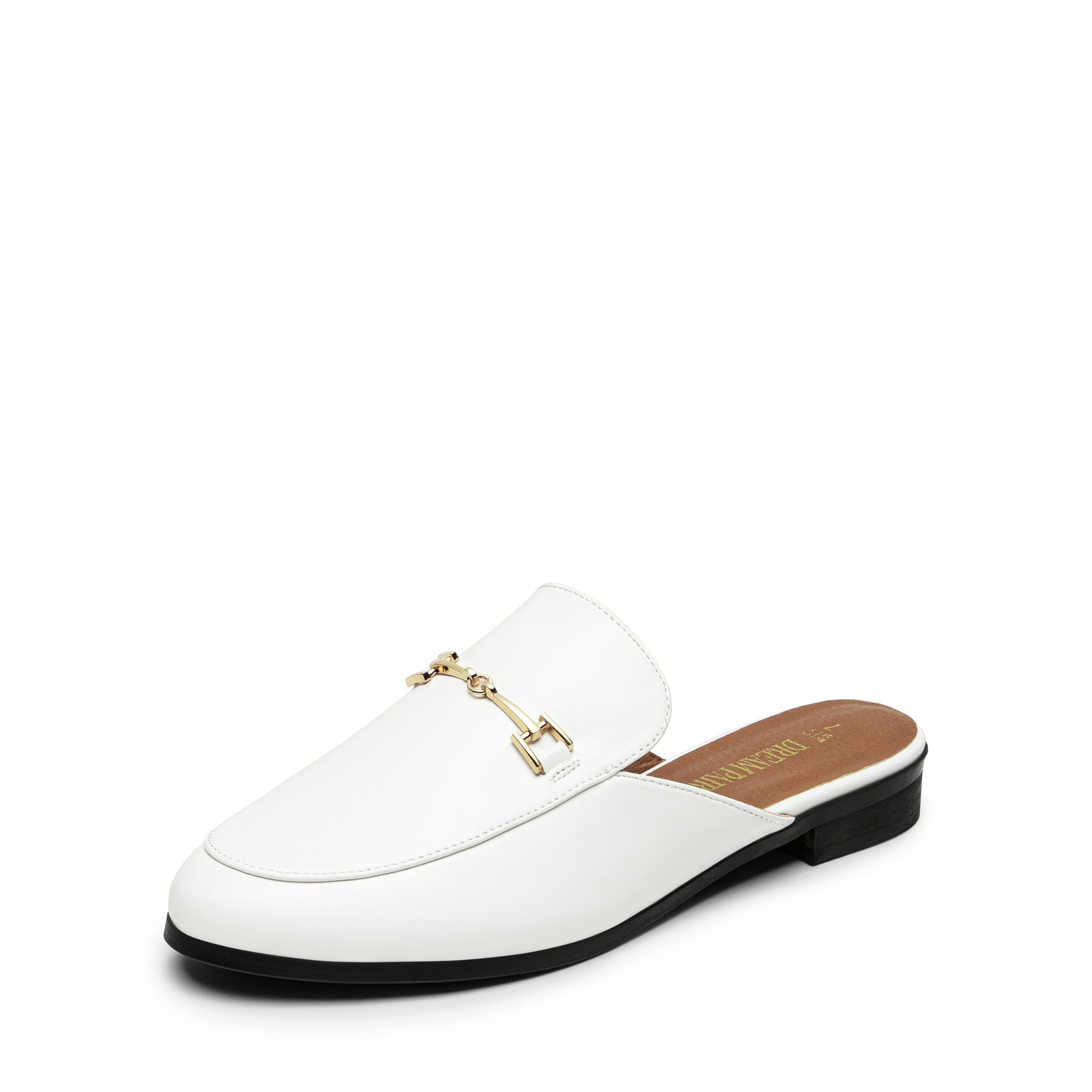 DREAM PAIRS Women's Comfortable Buckle Mules - Slip On Backless Loafers & Slides for Casual Wear, Office, and Home Use