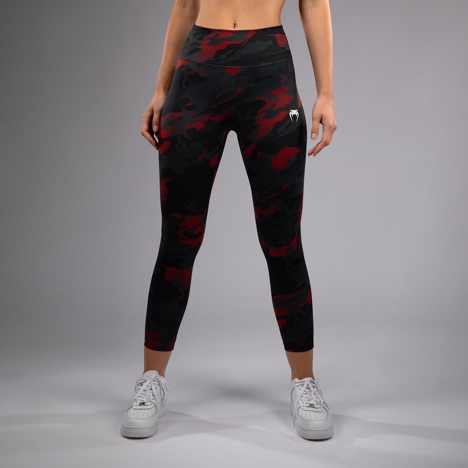 Venum x Sophia Rose Women’s 7/8 Leggings - Urban Red Camo Print High Waist Yoga Pants for Workout, Running & Gym - Comfortable & Stylish Activewear