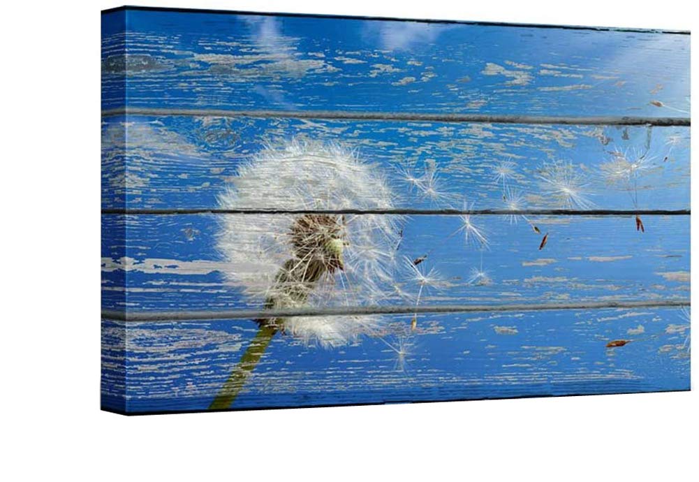 Modern Abstract Dandelion Fluff Canvas Wall Art - Framed Ready to Hang Painting for Bedroom & Living Room Decor | Nature-Inspired Home Décor for Contemporary Spaces