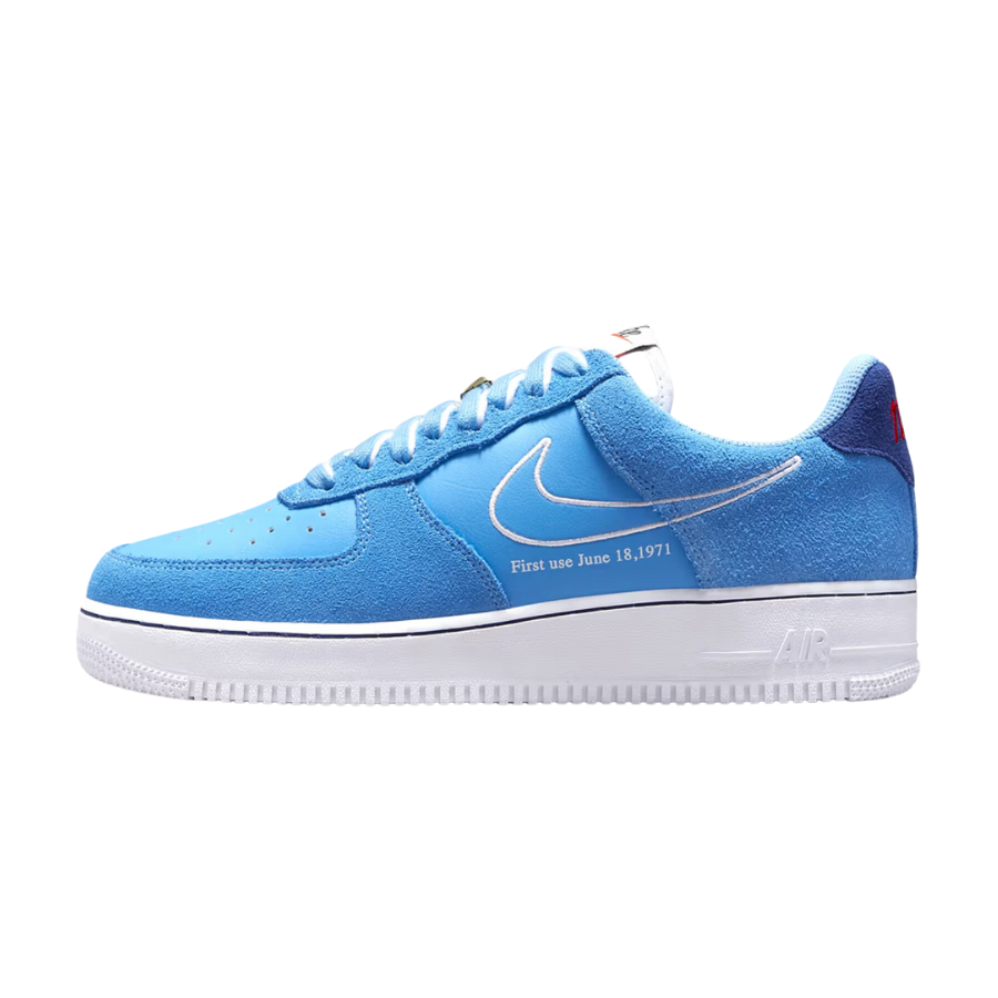 Nike Air Force 1 Low Sneakers - University Blue, White & Royal Blue Basketball Shoes for Men | Casual Wear, Street Style & Everyday Comfort