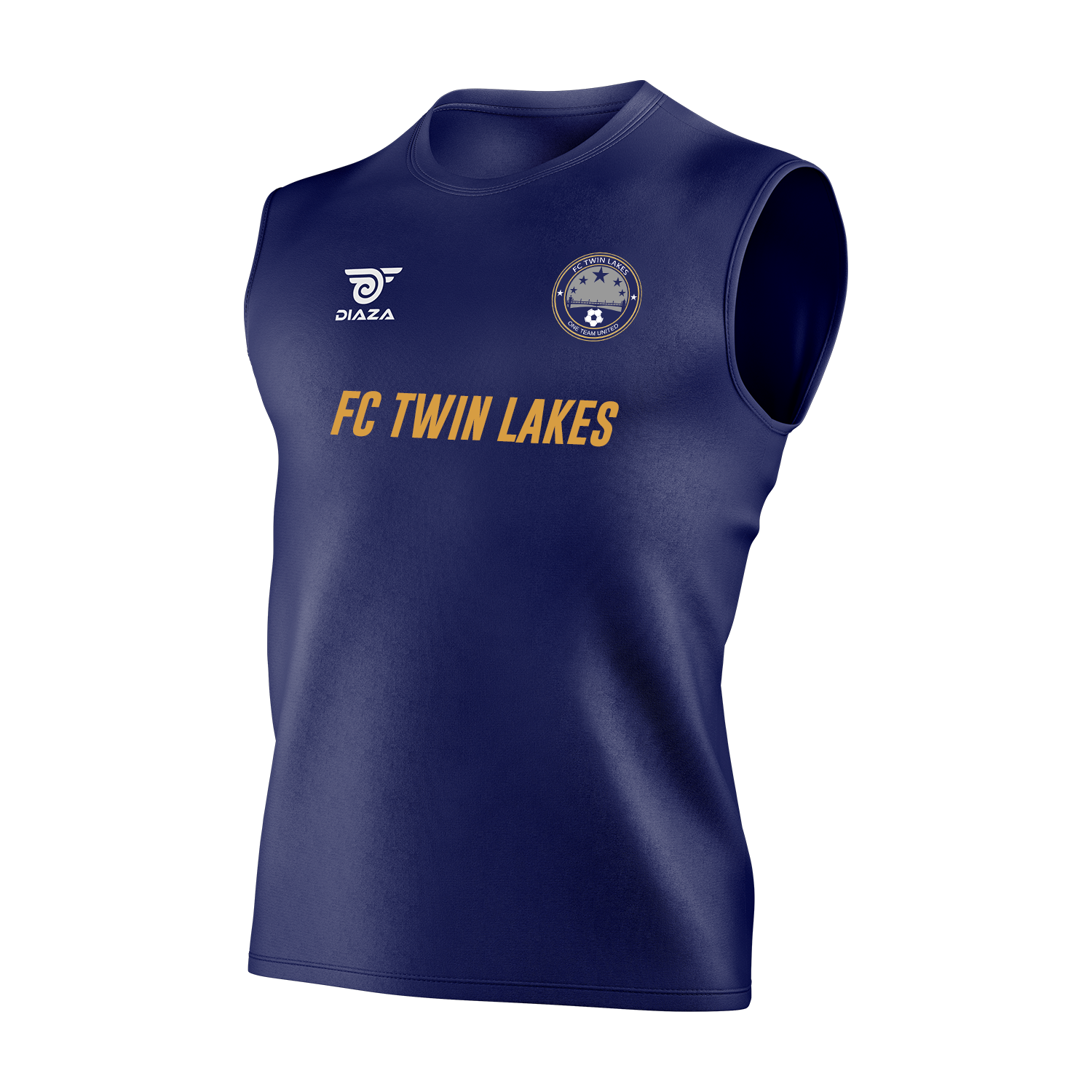 FC Twin Lakes Training Sleeveless Blue Workout Shirt for Women - Gym, Running & Yoga Activewear Top