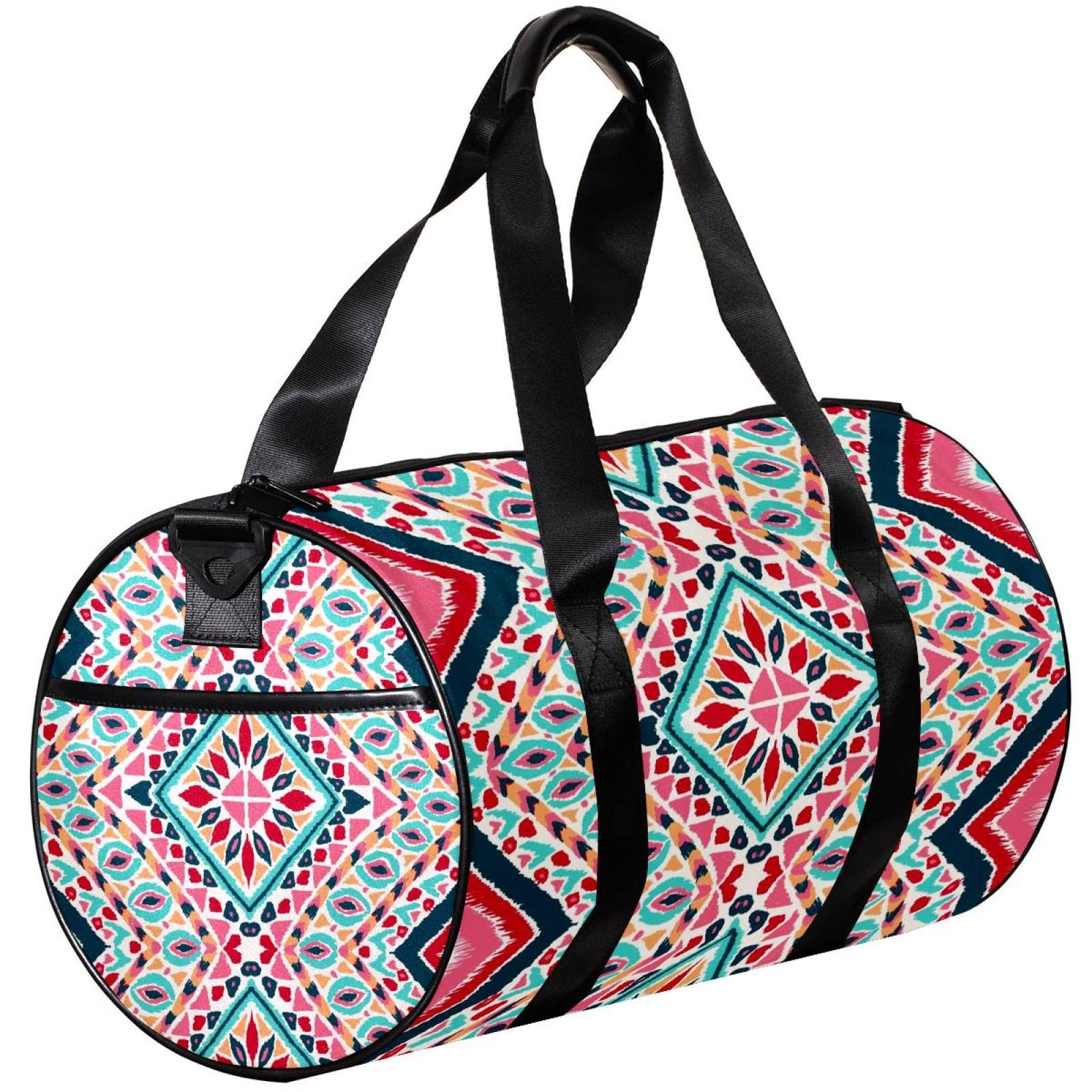 Men's Gym Duffle Bag with Wet Pocket - Aztec Pattern Sports Duffel for Workout, Travel & Gym - Perfect for Fitness, Sports & Weekend Getaways