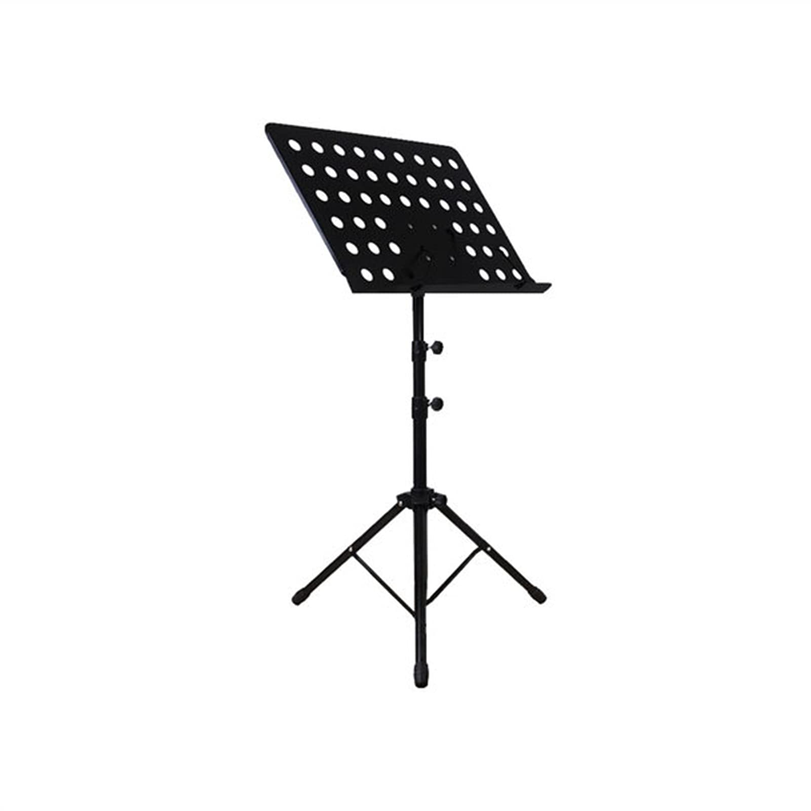 Premium Adjustable Folding Music Stand - Portable Sheet Music Holder for Guitar, Violin, Guzheng & More - Universal Lifting Book Stand with Score Shelf (Black) - Perfect for Home Practice, School Orchestra & Outdoor Performances