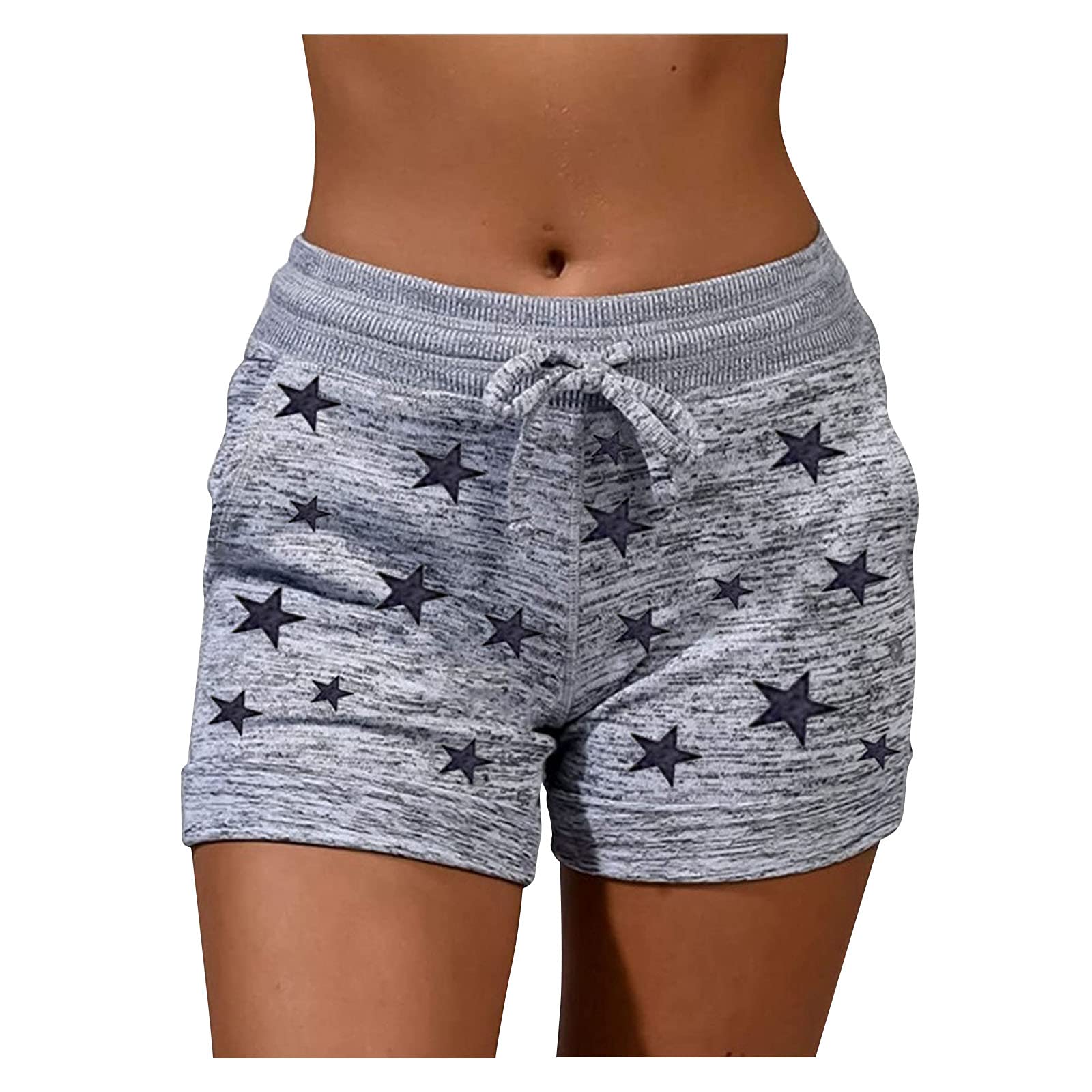 Women's Casual Loose Shorts with Pockets - Printed Bandage & Leather Style Summer Short Pants for Outdoor Activities, Travel, and Everyday Wear