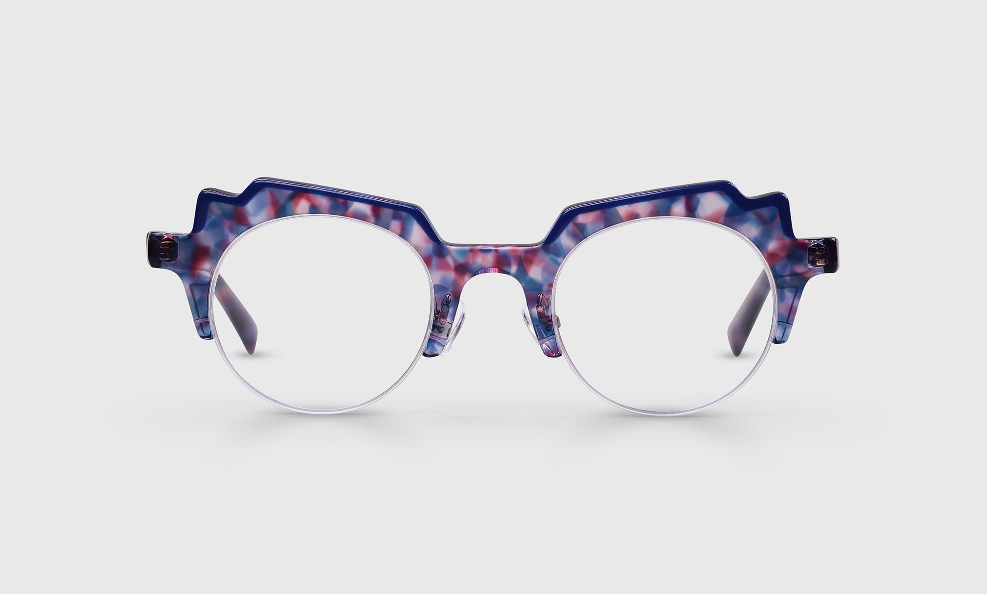 10 - Purple Marble with Blue Top Front and Purple Marble Temples