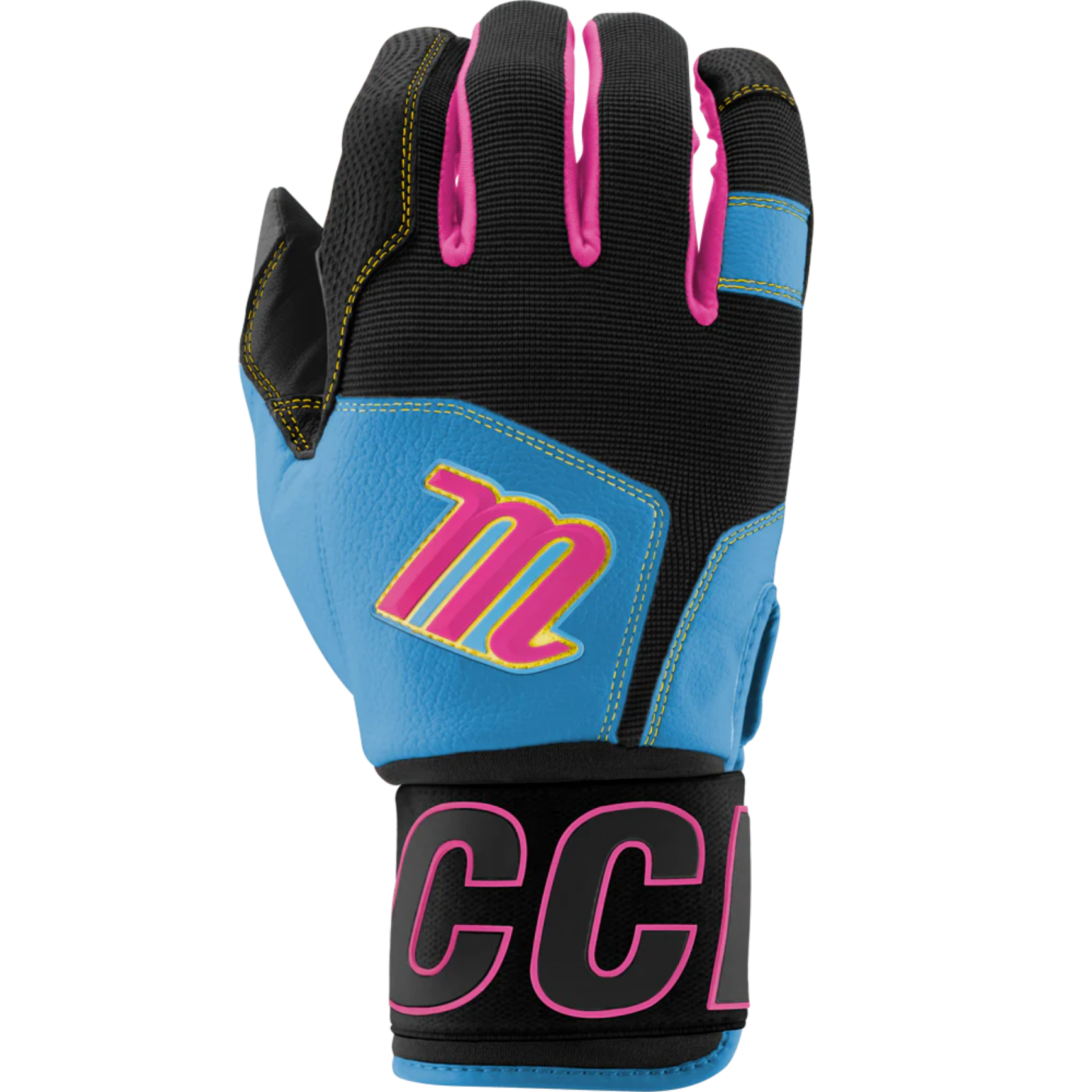Marucci Blacksmith V2 Full Wrap Adult Batting Gloves - Baseball & Softball Training Gloves for Hitting Practice & Games - Left & Right Hand Options