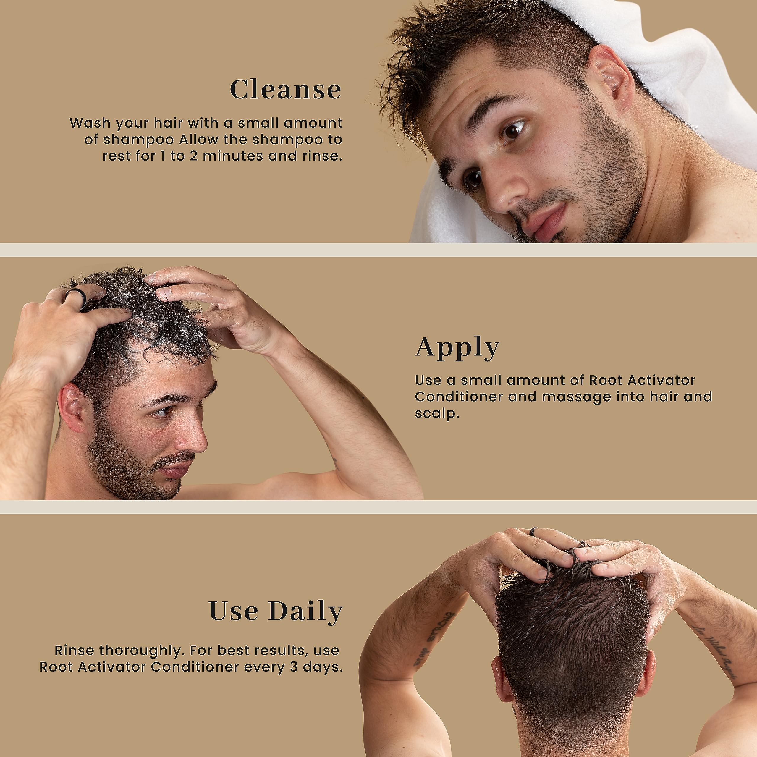 Best Hair Growth Conditioner & Beard Growth Oil for Men - Natural Thickening & Strengthening Treatment for Healthy Hair & Facial Hair Care - Perfect for Daily Use & Grooming Routine