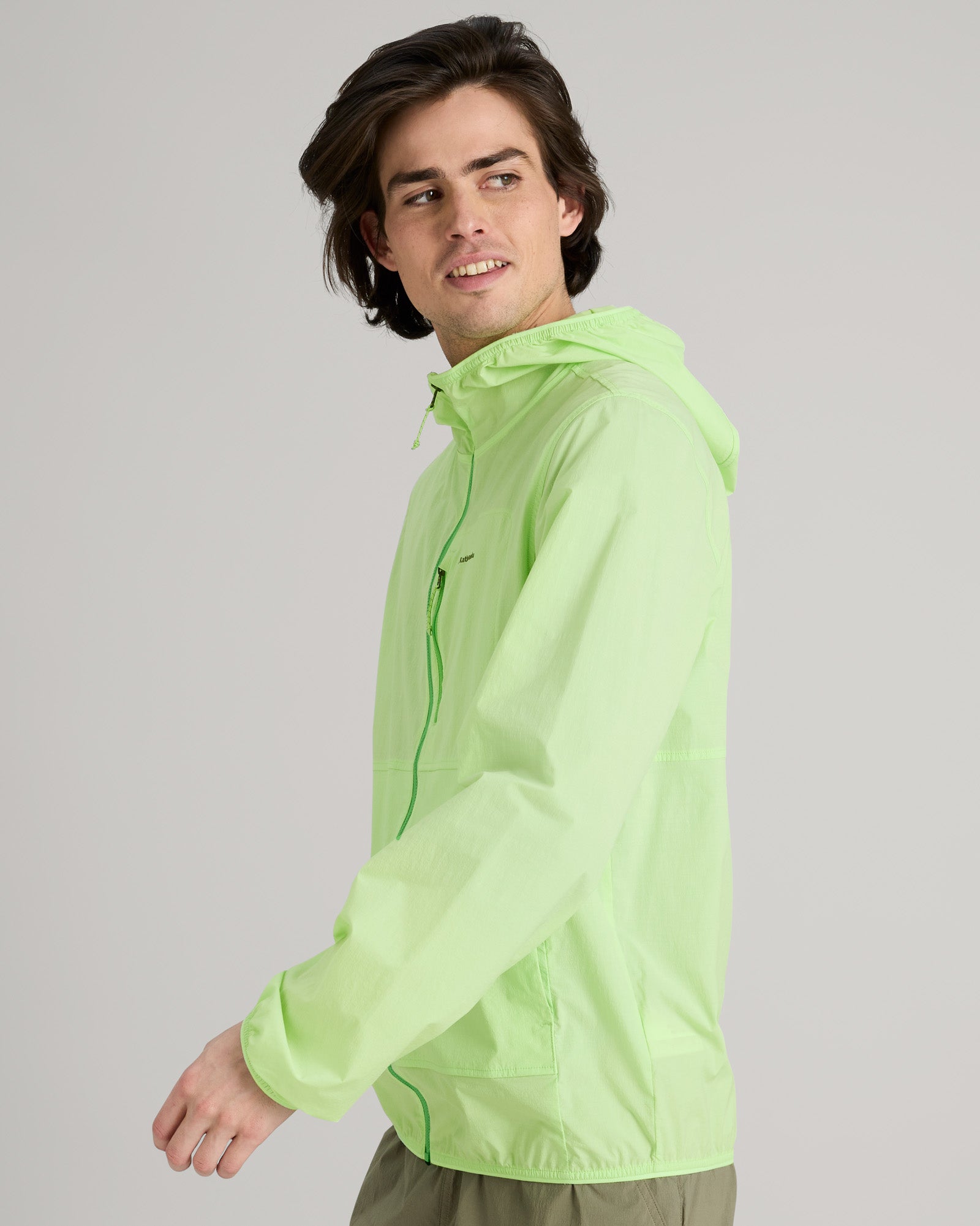 Men's Lightweight Stretch Windbreaker Jacket - Waterproof & Breathable for Outdoor Running, Hiking & Travel