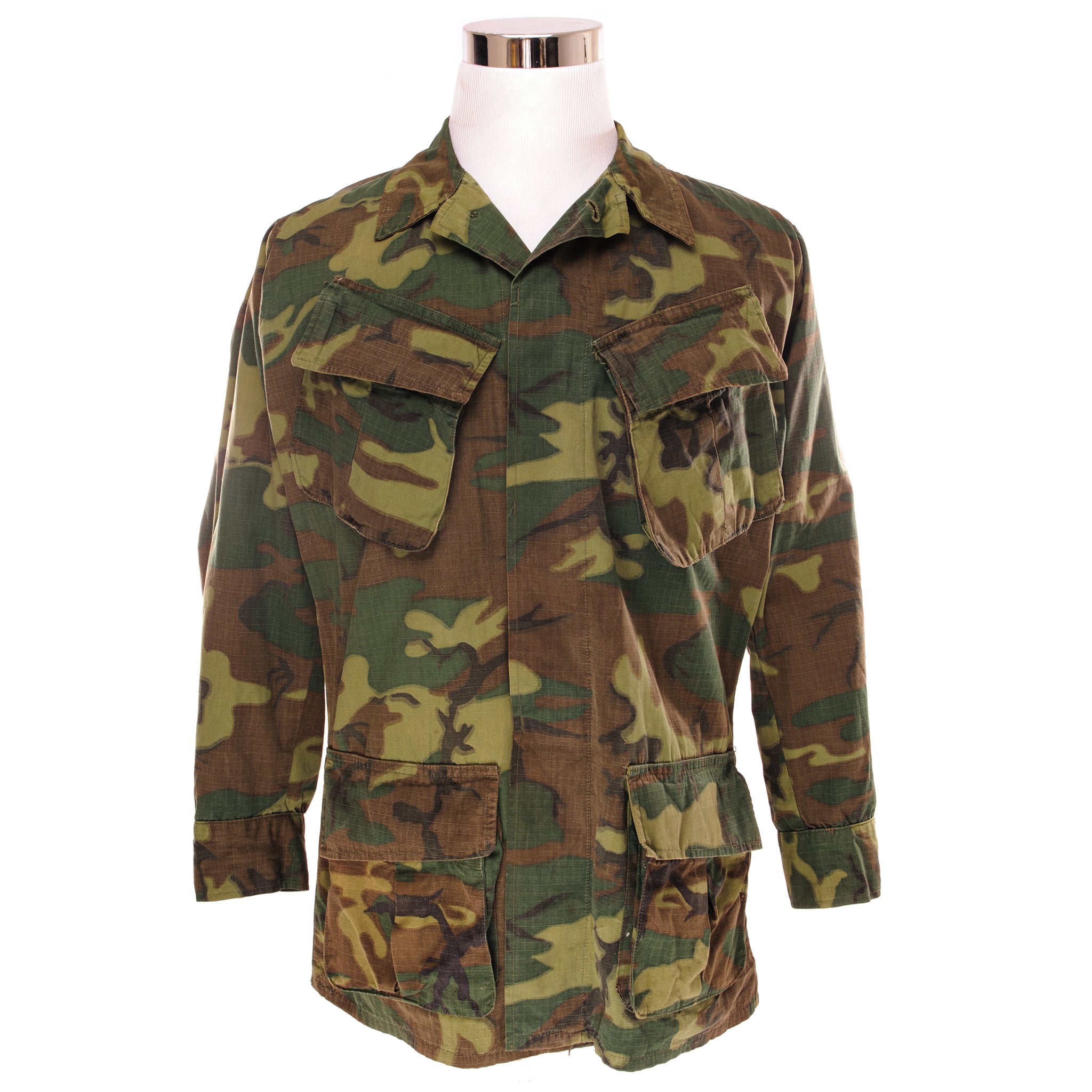 Vintage US Army 4th Pattern ERDL Camo Tropical Combat Jacket - Vietnam War 1968 - Small Regular Size - Military Surplus & Outdoor Adventure Gear