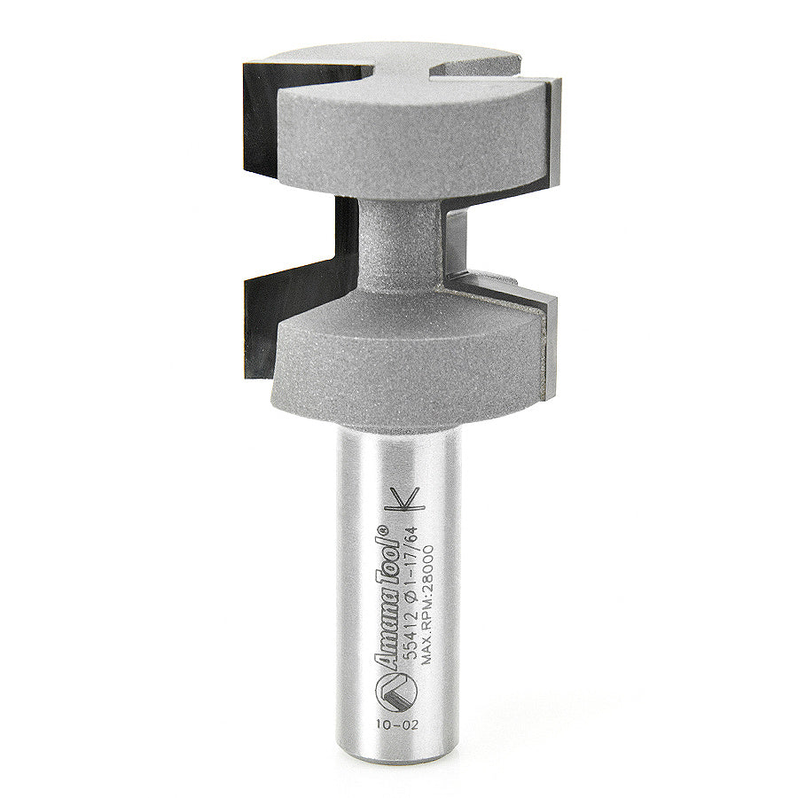 Amana 55412 Wedge Tongue Router Bit with 1/2 Inch Shank - Perfect for Woodworking, Cabinet Making, and DIY Projects