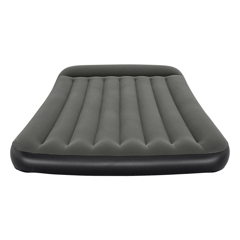 Bestway Double Height Air Mattress - 30cm Inflatable Bed with Built-in Pump, Grey - Perfect for Camping, Guest Beds & Home Use
