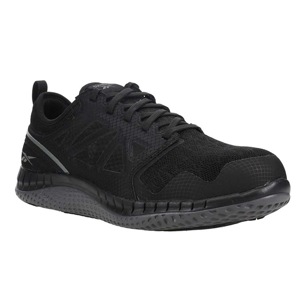 Reebok Men's RB4250 Zprint Safety Steel Toe Athletic Work Shoes - Navy, Red & Grey - Non-Slip, Comfortable for Construction, Warehouse & Industrial Work