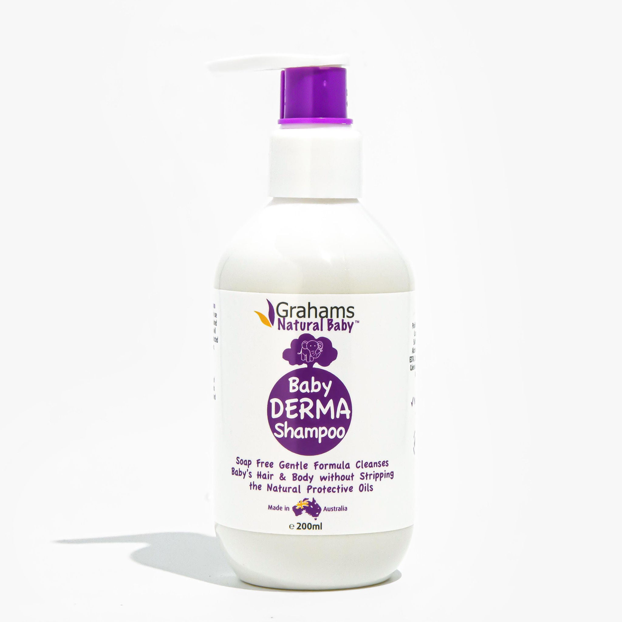 Gentle Baby Derma Shampoo 200ml - Hypoallergenic & Tear-Free Formula for Sensitive Skin - Perfect for Newborns & Toddlers Bath Time