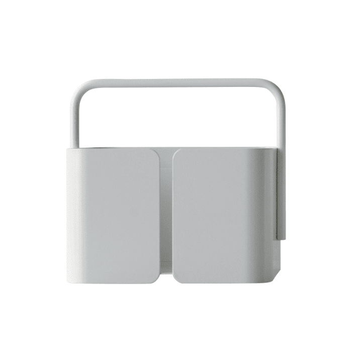 DESIGNSTUFF White Square Storage Caddy & Organizer Box - Multipurpose Home & Office Storage Solution for Bathroom, Kitchen, Desk, and Craft Supplies Organization