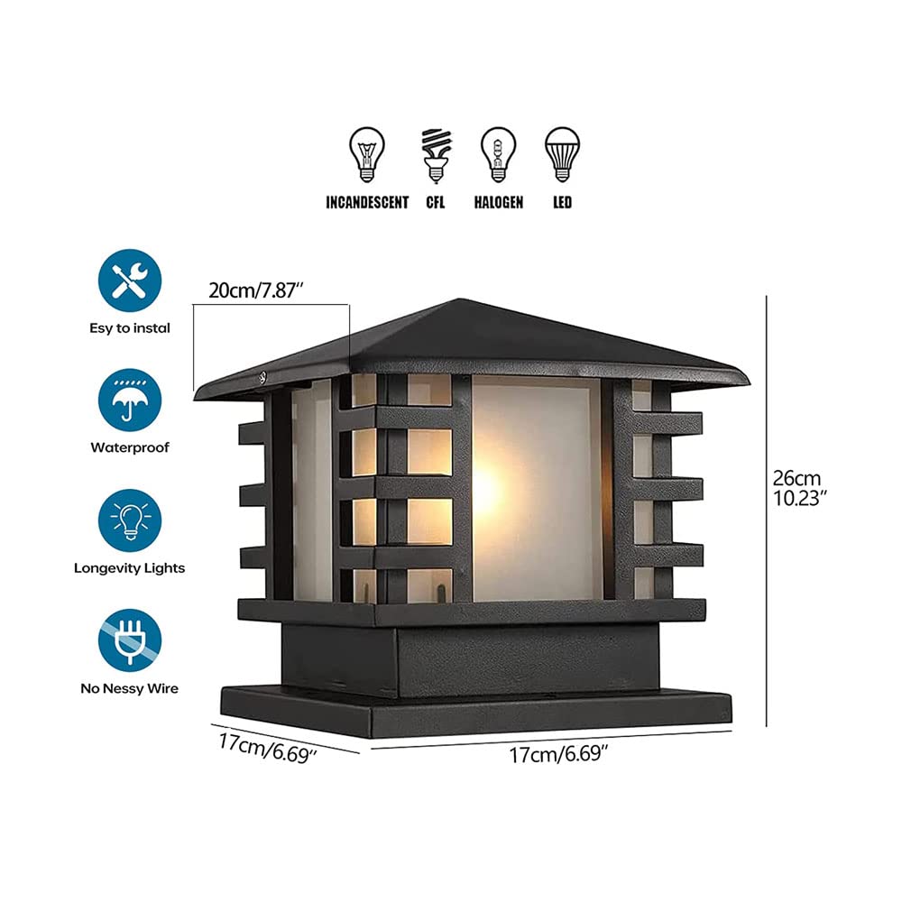 Waterproof Aluminum Pillar Lights - Outdoor Column Lights for Garden, Patio & Fence