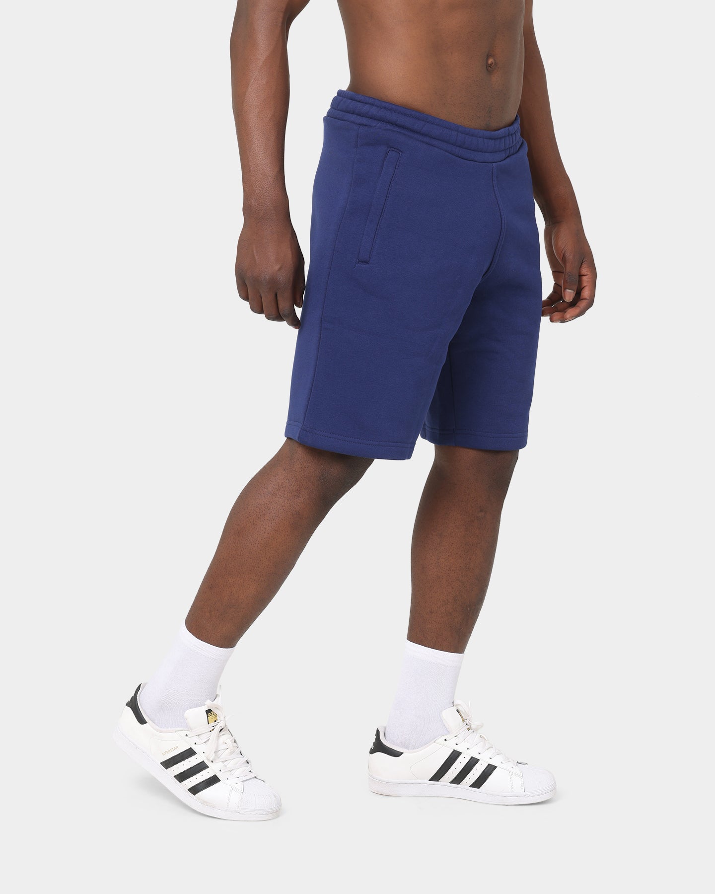 Adidas Essential Trefoil Shorts for Men - Comfortable Athletic Running Shorts with Pockets - Perfect for Gym, Jogging & Casual Wear - Night Sky Blue