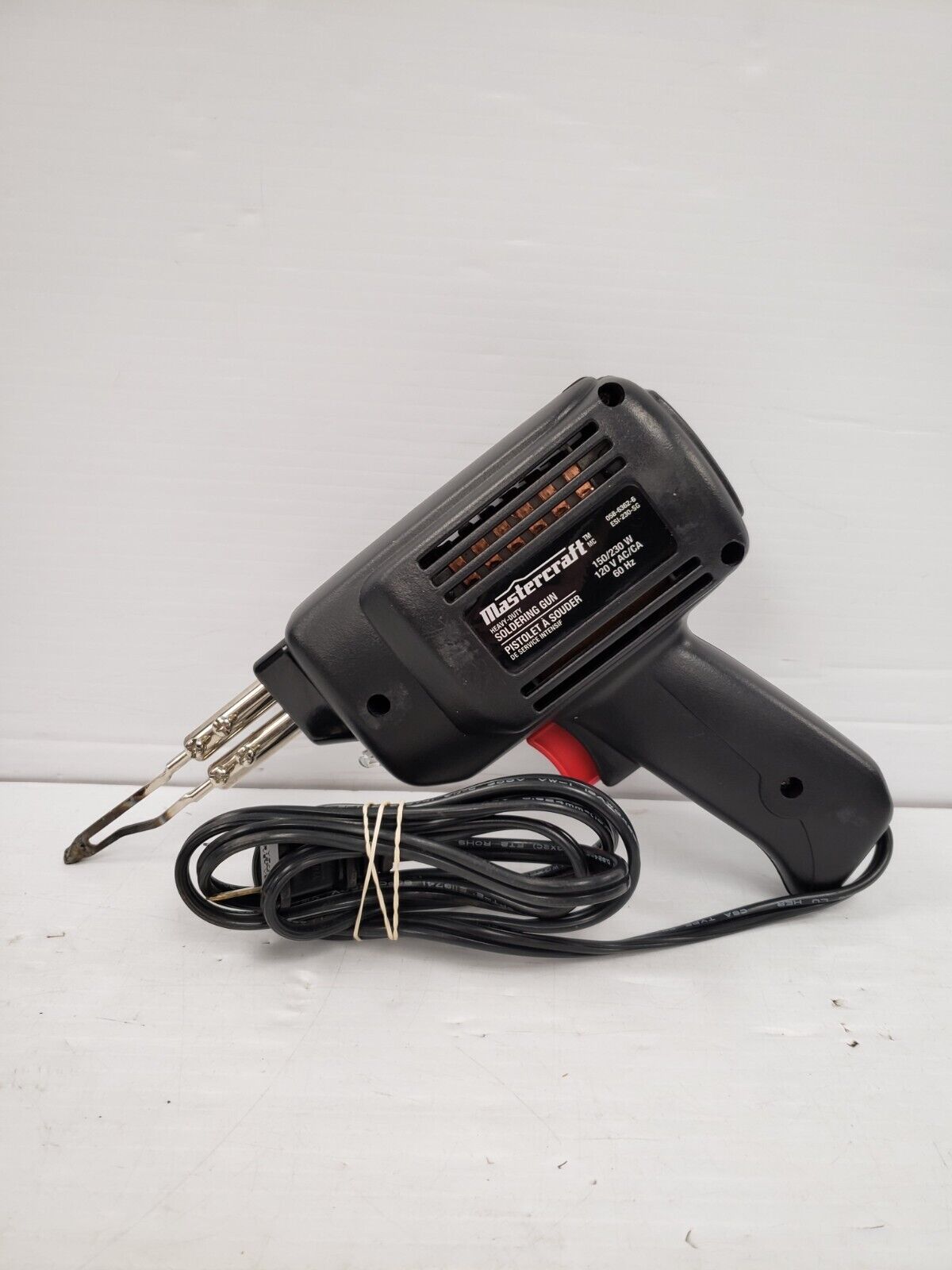 Mastercraft 058-6362 6 Solder Gun - 100W Heavy Duty Soldering Iron Tool for Electronics Repair, DIY Projects, and Home Improvement - Perfect for Wiring, Circuit Boards, and Metal Joining