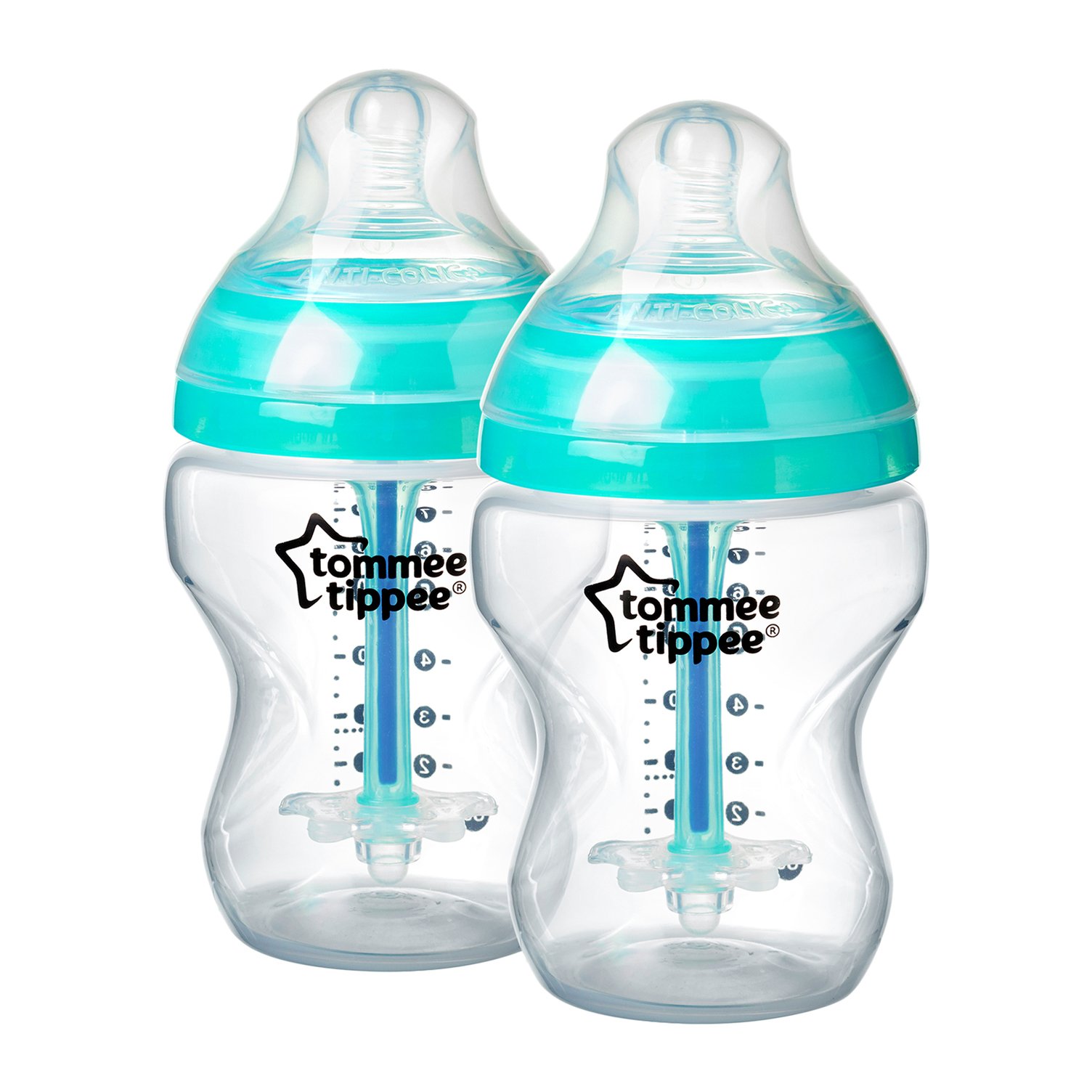 Tommee Tippee Advanced Anti-Colic Baby Bottle Set - Complete Feeding Kit with Slow Flow Nipples & Travel Case - Perfect Newborn Gift for Breastfed Babies | Ideal for Home, Daycare & On-the-Go Use