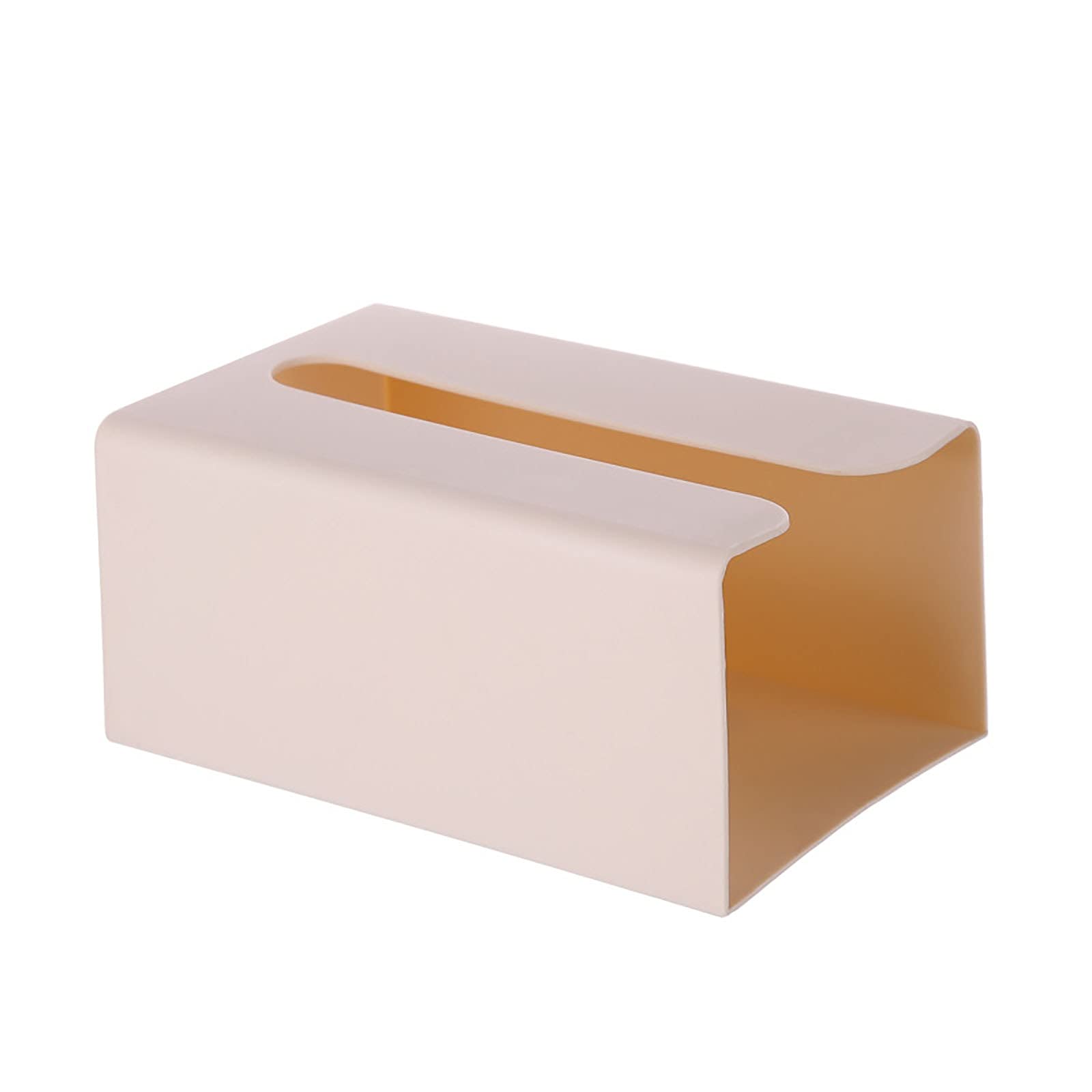 Portable Tissue Box Holder & Dispenser - Compact Paper Towel Rack Organizer for Bathroom, Kitchen, Bedroom, Office & Dorm | Space-Saving Solution for Home, School & Travel (White)