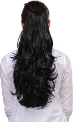 Abrish Stylish Black Ponytail Clutcher Curly Hair Extension - Perfect for Parties, Weddings & Everyday Glam