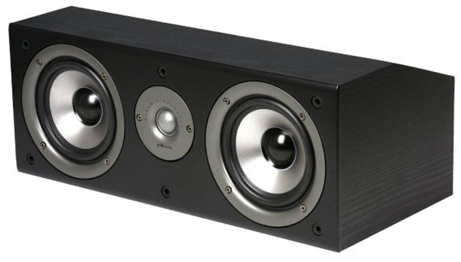 Polk Audio CS1 Series II Center Channel Speaker - High Performance Home Theater Sound | Compatible with Monitor 40/60/70 Speakers | Detachable Magnetic Grille (Black) | Perfect for Movie Nights & Music Listening in Living Rooms