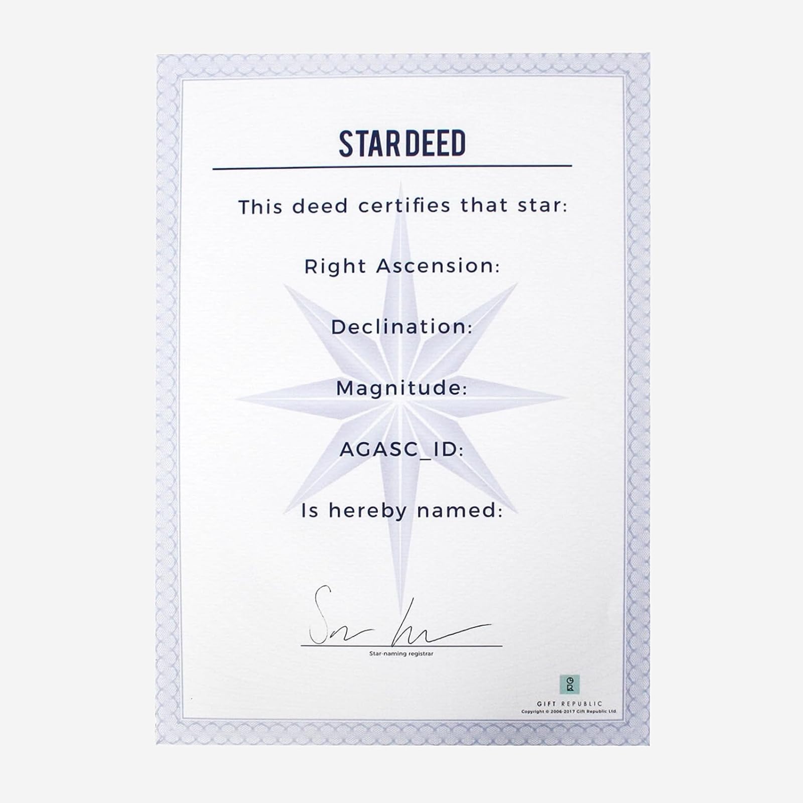 Gift Republic Name a Star Gift Box - Unique Personalized Star Naming Kit for Birthdays, Anniversaries & Romantic Gifts - Official Certificate & Constellation Map Included