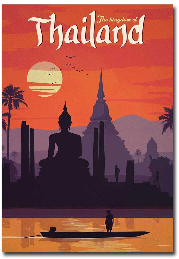 Vintage Thailand Travel Souvenir Fridge Magnet - 2.5