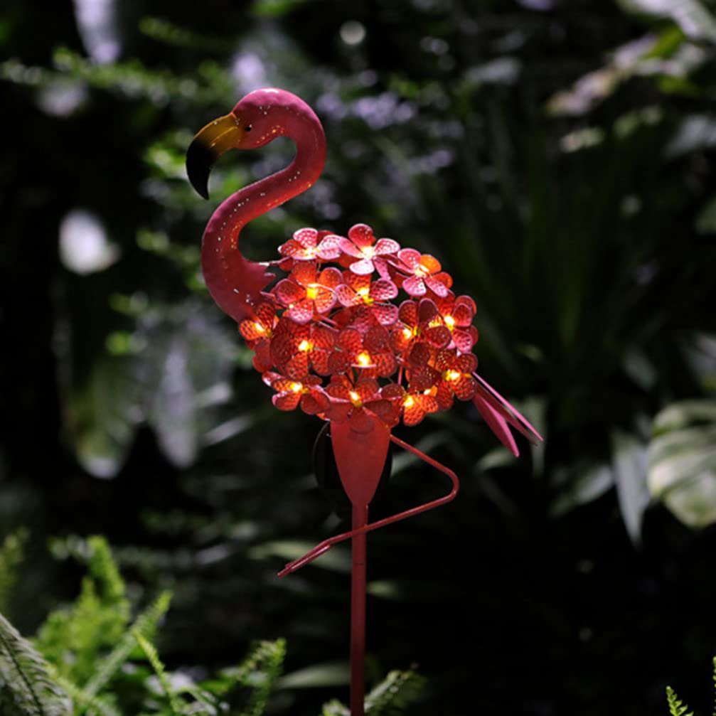 Uonlytech Solar Flamingo Garden Light - 1pc Waterproof Solar-Powered LED Yard Lamp for Outdoor Landscape, Lawn, Courtyard & Pathway Decoration | Perfect for Patio, Backyard, Poolside & Garden Decor
