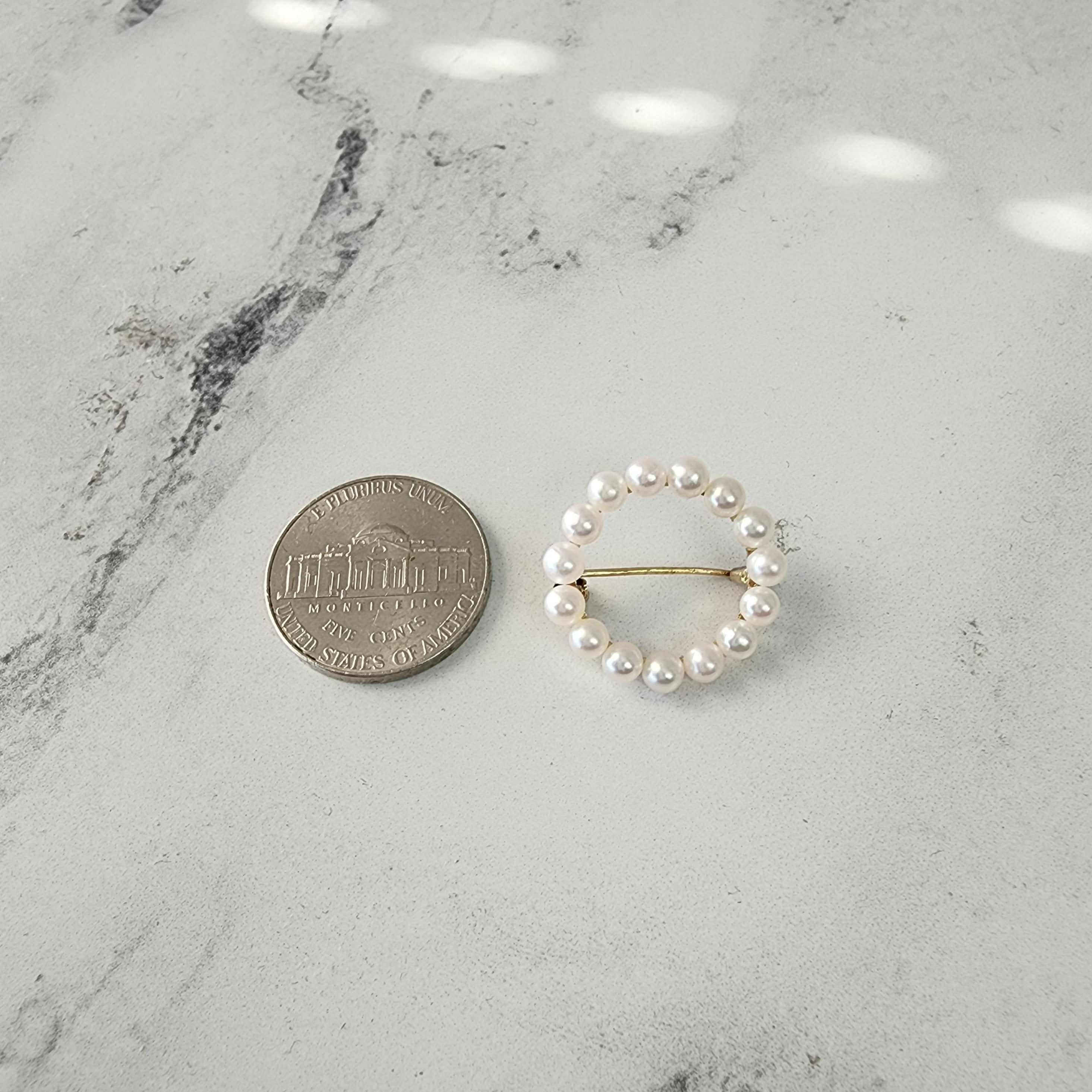 3MM Cultured Pearl Brooch Pin - Elegant Pearl Jewelry for Women - Perfect for Weddings, Parties & Formal Events