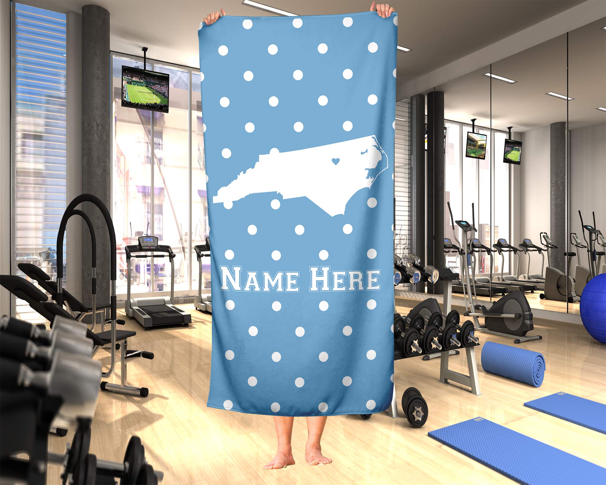 Custom Chapel Hill North Carolina State Pride Beach & Bath Towel - Personalized Medium & Large Towels for Adults & Kids - Perfect for College Football, Basketball Fans, Beach Trips & Home Decor