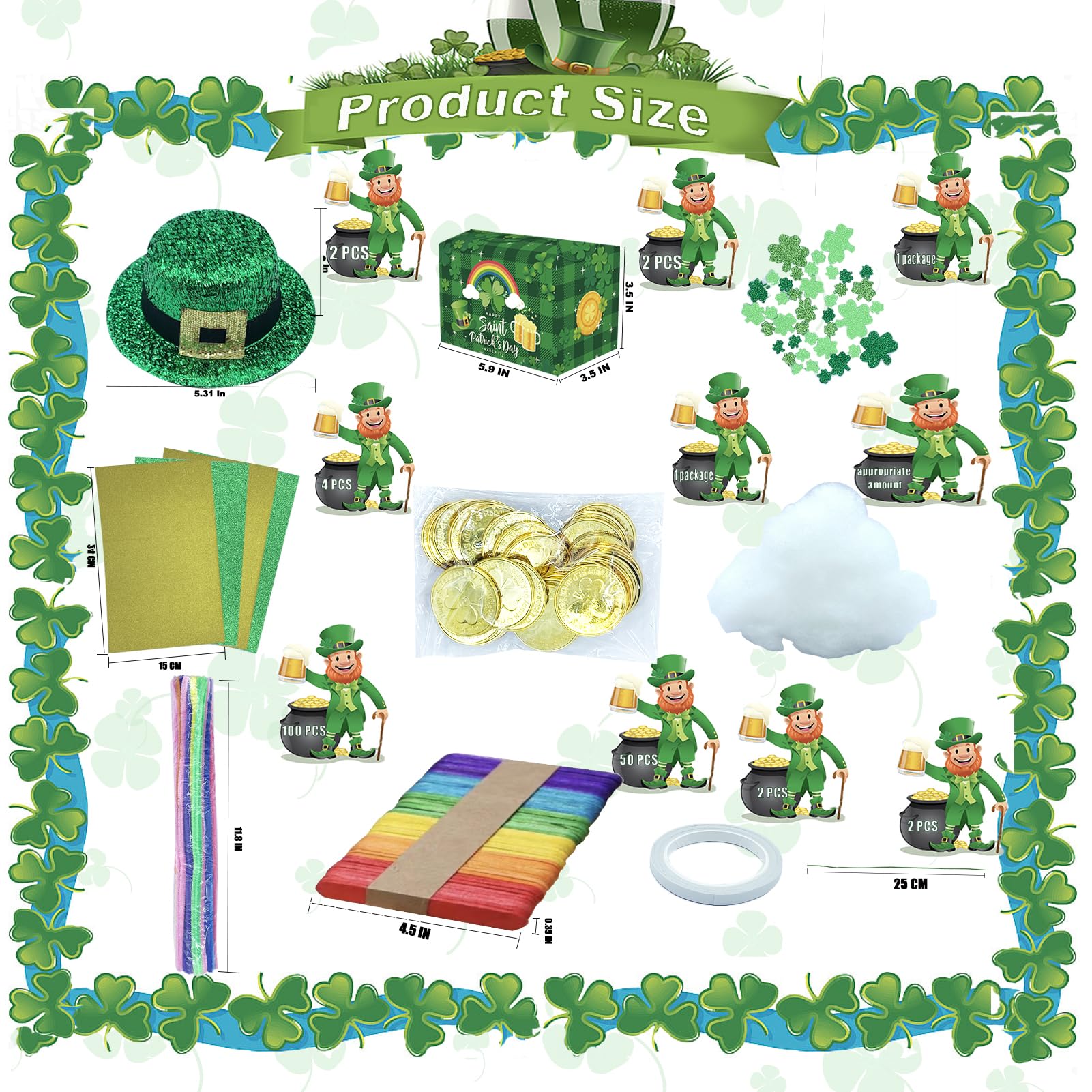 DIY Leprechaun Trap Kit for Kids - 2 Sets St. Patrick's Day Craft Supplies with Rainbow, Pot of Gold & Shamrock Decorations | Fun Classroom Activity & Holiday Gift for Children | Perfect for School Projects & Family St. Patrick's Day Celebrations