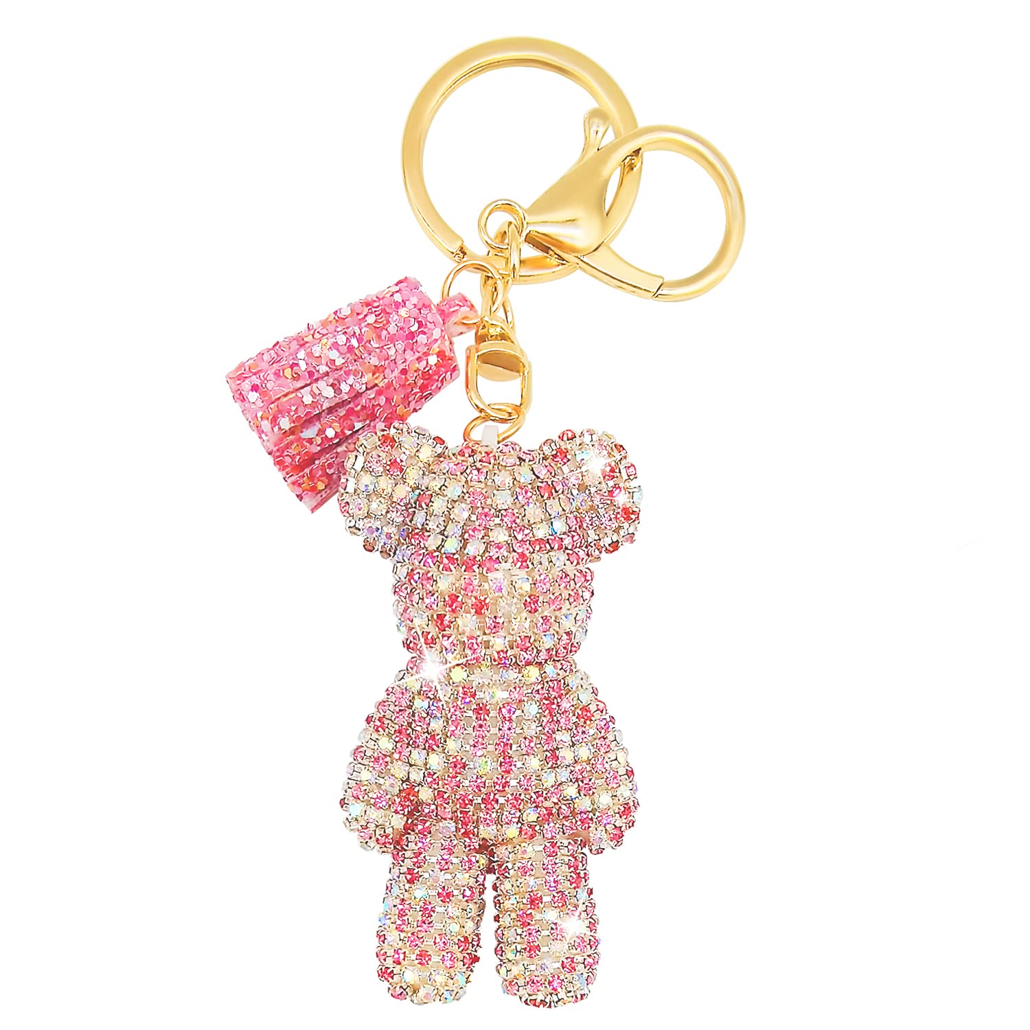 Sparkling Rhinestone Teddy Bear Keychain - Cute Car Accessories for Women & Girls | Stylish Gift for Birthdays, Parties & Everyday Carry