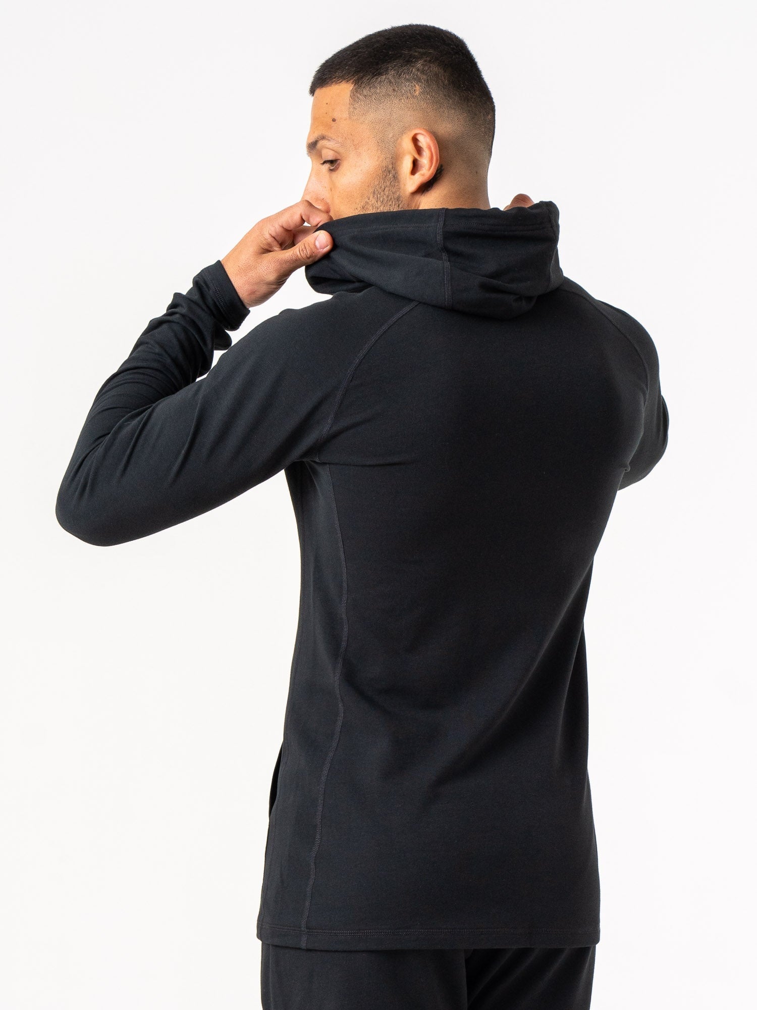 Endurance Zip Up Jacket for Men - Lightweight Waterproof Windbreaker with Hood - Perfect for Hiking, Running & Outdoor Activities - Black