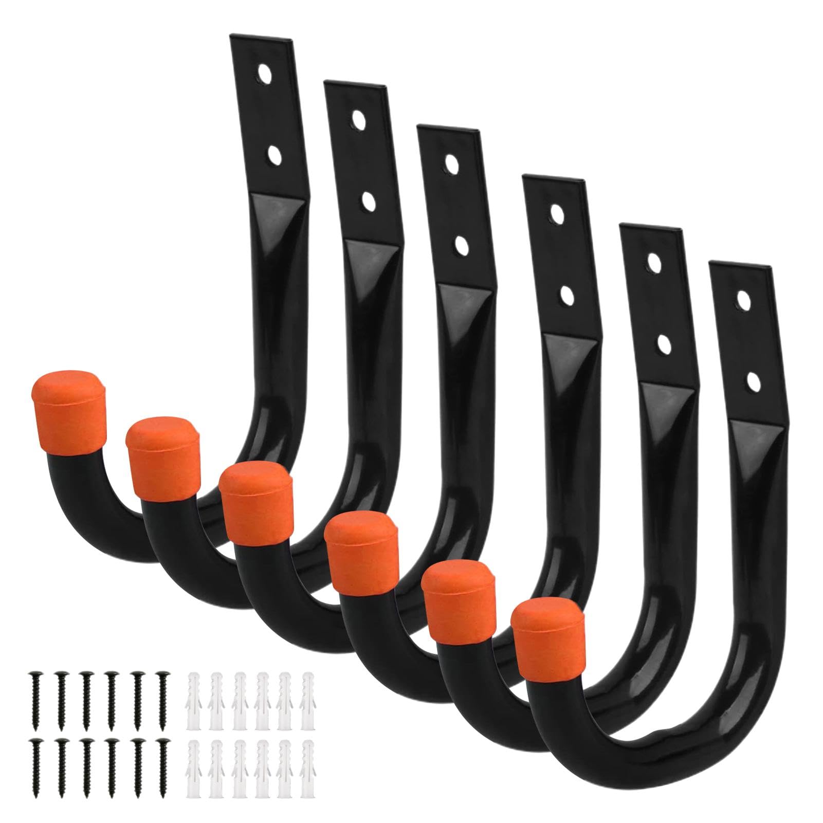 Heavy Duty Garage Hooks Set - Wall Mounted Utility Hooks for Ladder, Hose, Bikes & Tools | Durable Shed & Garage Organization Solution | Perfect for Home Storage, Workshop & Outdoor Equipment Hanging