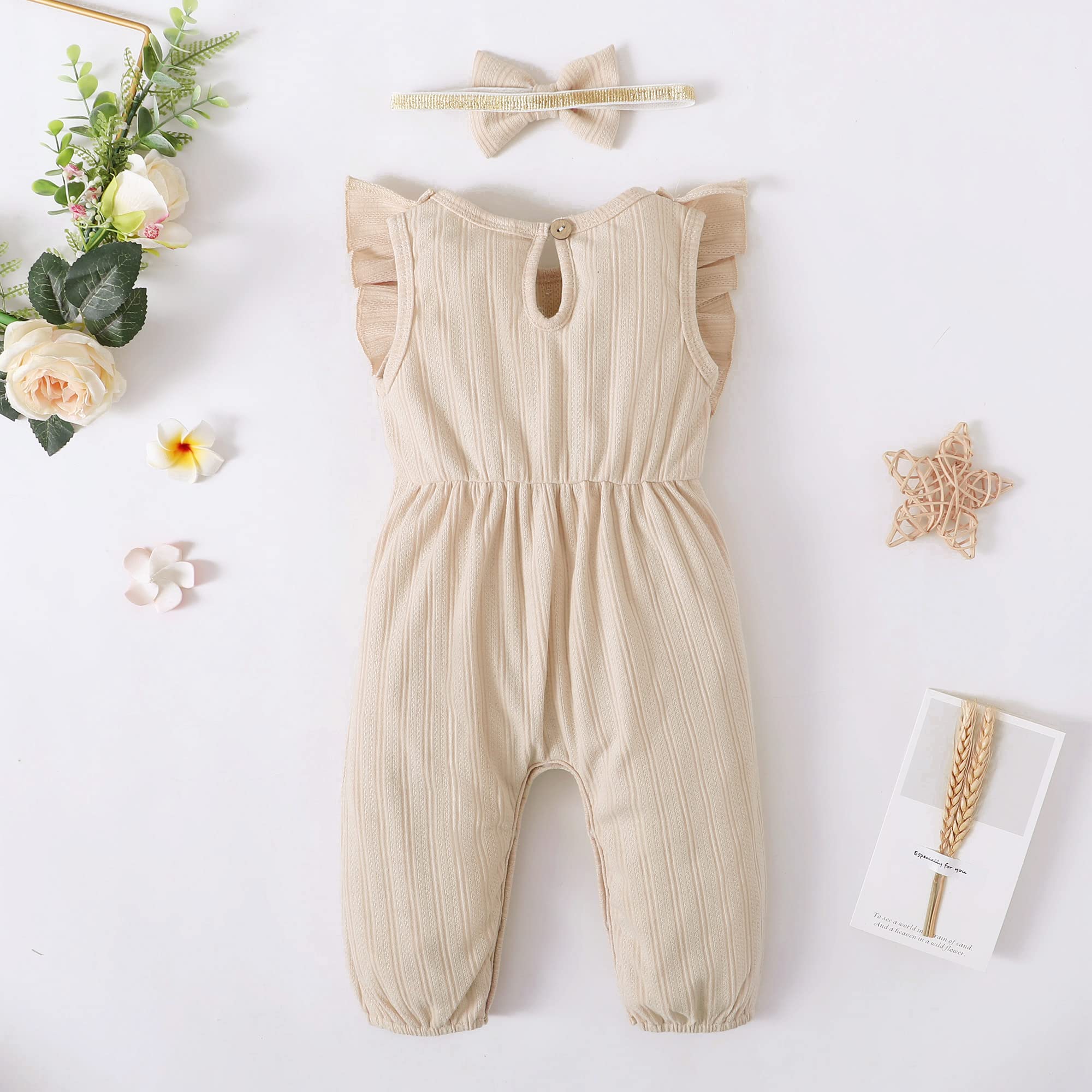 Mioglrie Newborn Baby Girl Clothes - Soft Cotton Short Sleeve Romper Jumpsuit for 0-12 Months | Perfect for Summer Outfits, Playdates & Photo Shoots