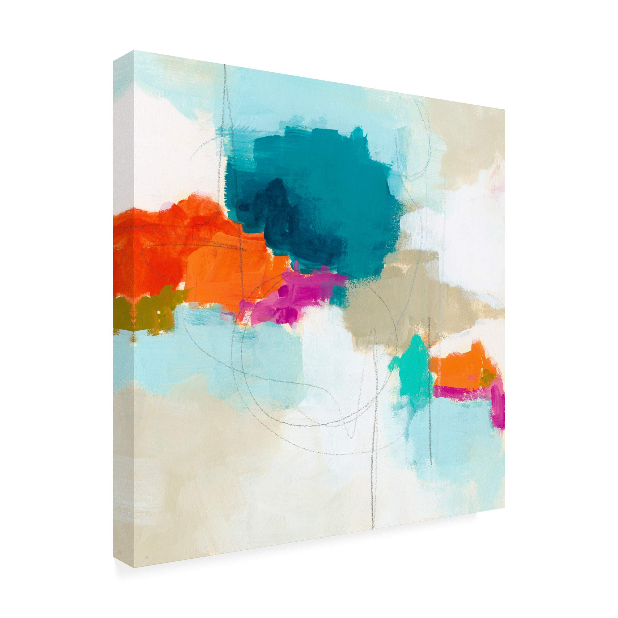 Trademark Fine Art 18x18 Atmospheric VI by June Erica Vess - Modern Abstract Wall Art for Living Room, Bedroom & Office Decor