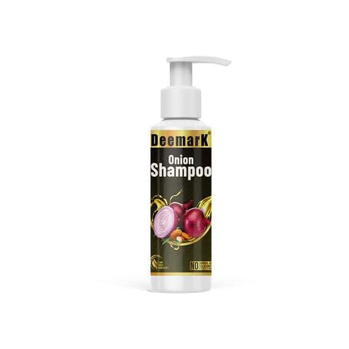 DEEMARK Sulfate-Free Onion Hair Shampoo for Dry, Damaged & Frizzy Hair - Paraben & Paraffin Free Nourishing Shampoo for Men & Women (Pack of 1) | Promotes Hair Growth & Reduces Hair Fall - Perfect for Daily Use & Scalp Care