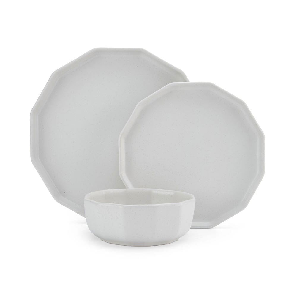 Luxor White 12-Piece Dinnerware Set - Service for 4 - Elegant Porcelain Plates, Bowls & Mugs - Perfect for Family Dinners, Dinner Parties & Everyday Use