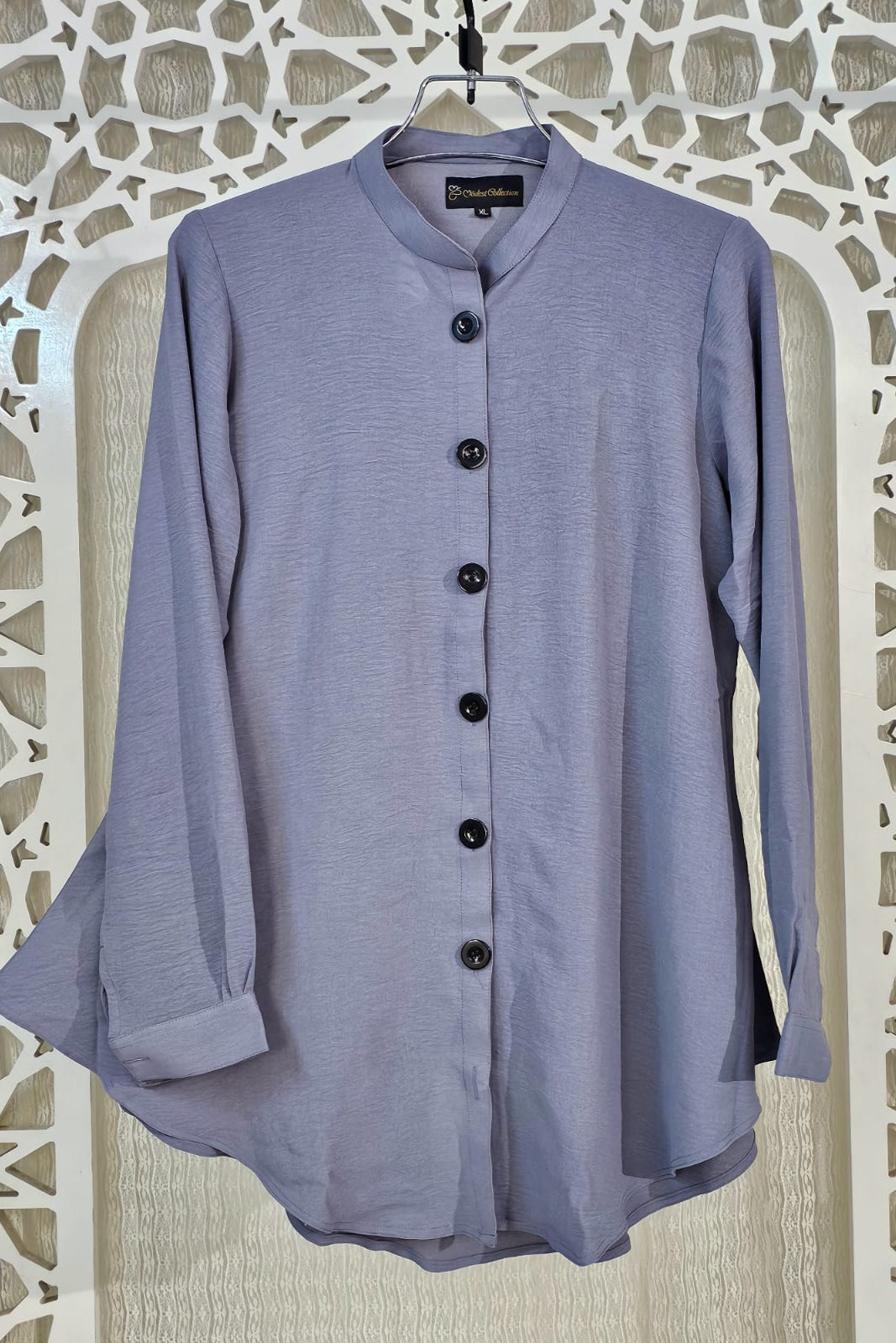 Elegant Gray Ladies Formal Shirt for Summer - Perfect for Office Wear, Business Meetings & Special Occasions