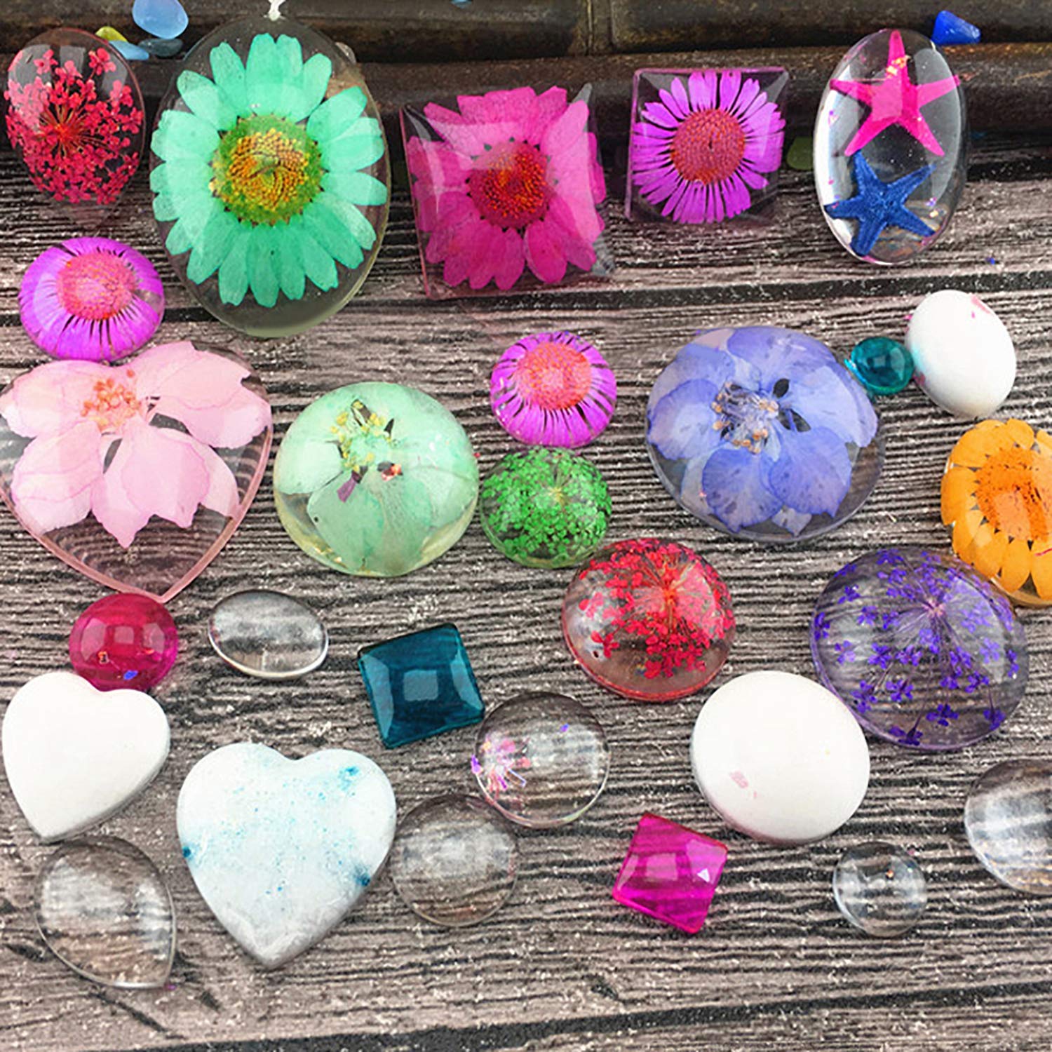 Premium HOMEIDOL Resin Jewelry Molds Kit - 30Pcs Metal Pendants (5 Styles) & Silicone Epoxy Casting Molds for DIY Pendant Crafting | Perfect for Handmade Jewelry, Gifts & Home Decor Projects