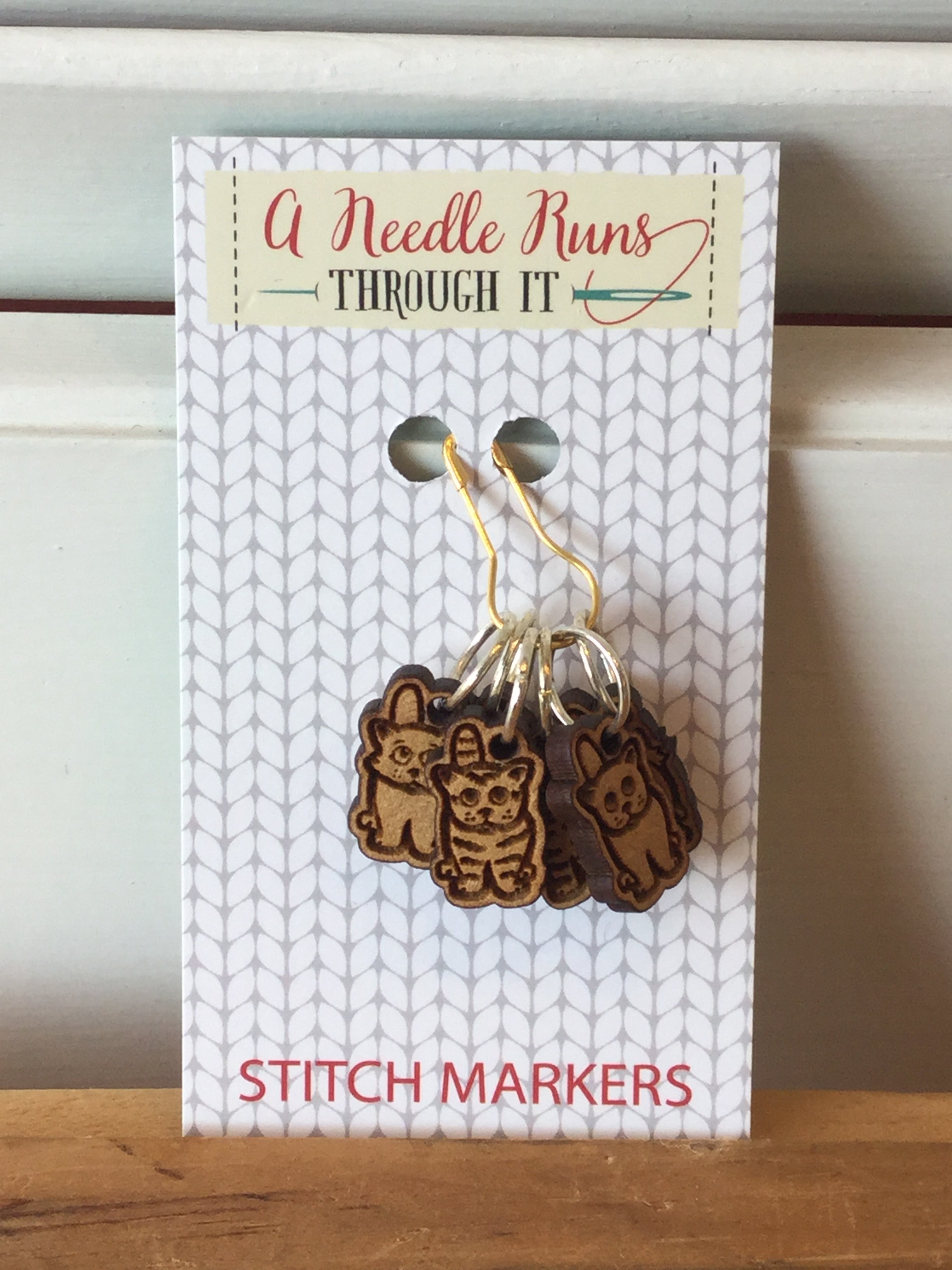 High-Quality Stitch Markers for Knitting & Crocheting - Perfect for Counting Rows & Stitches - A Needle Runs Through It