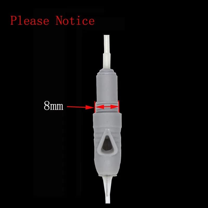 5Pcs Disposable Stainless Steel Microblading Needles for Permanent Makeup - 3P Cartridge Needles (8mm) Compatible with Charmant Machine - Perfect for Eyebrow Tattoo, Ombre Brows & Powder Brows Salon Use