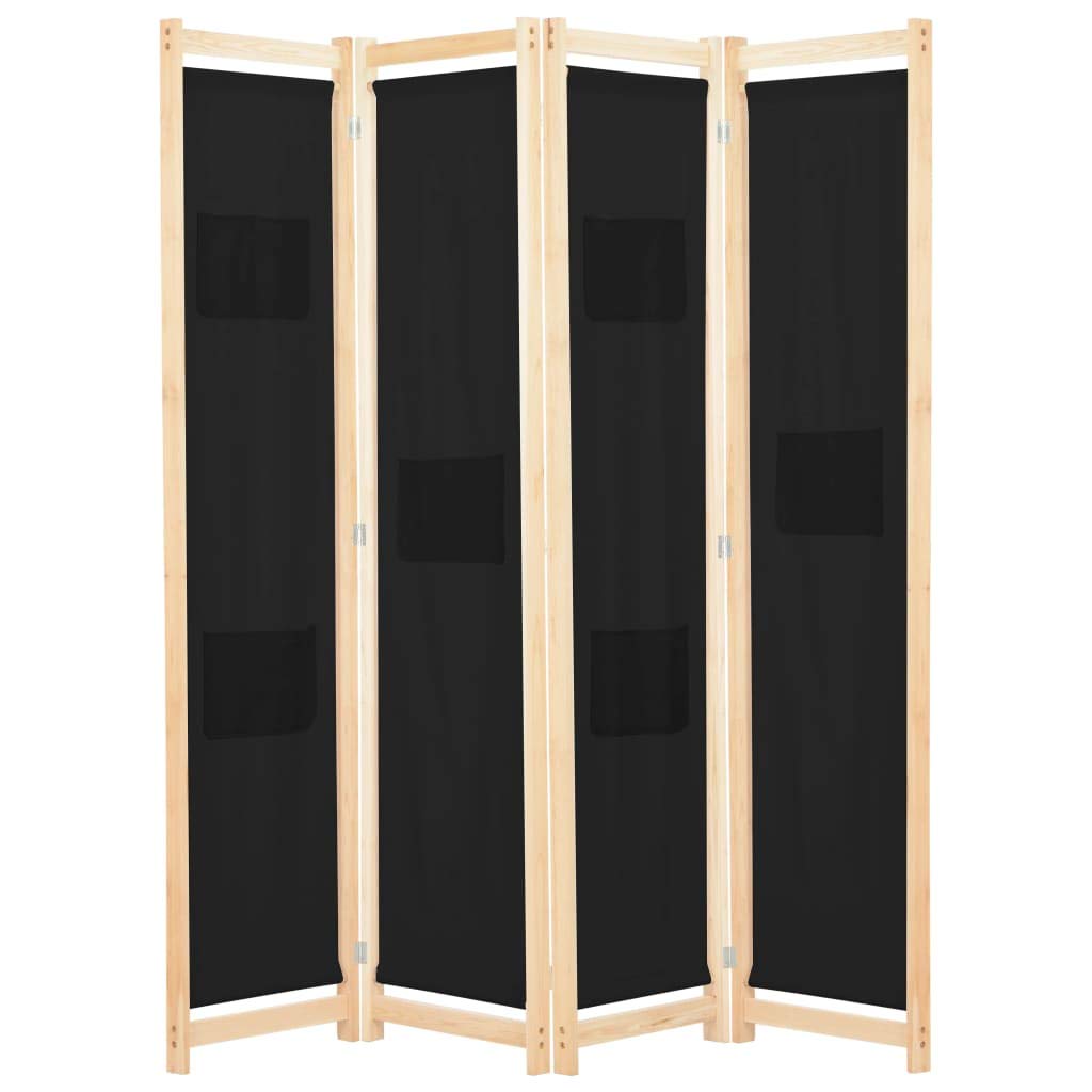 4-Panel Folding Privacy Room Divider Screen for Office, Bedroom, Living Room - 62.9
