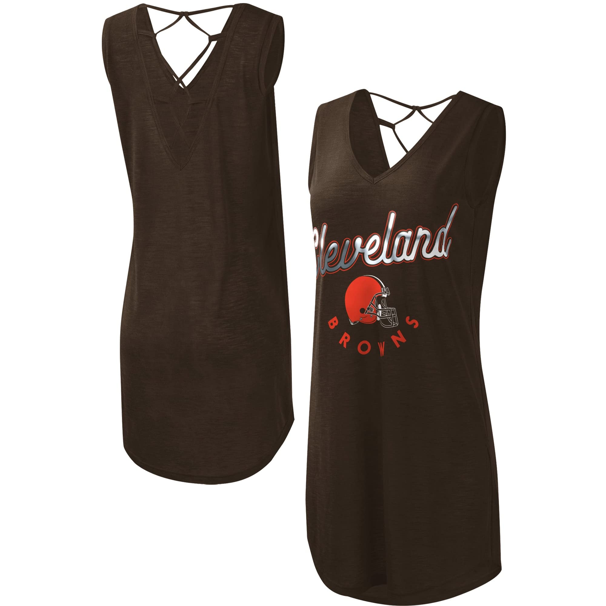 G-III Sports Women's NFL Game Time Swim Cover-Up Dress - V-Neck Beachwear for Poolside, Vacation & Football Tailgating