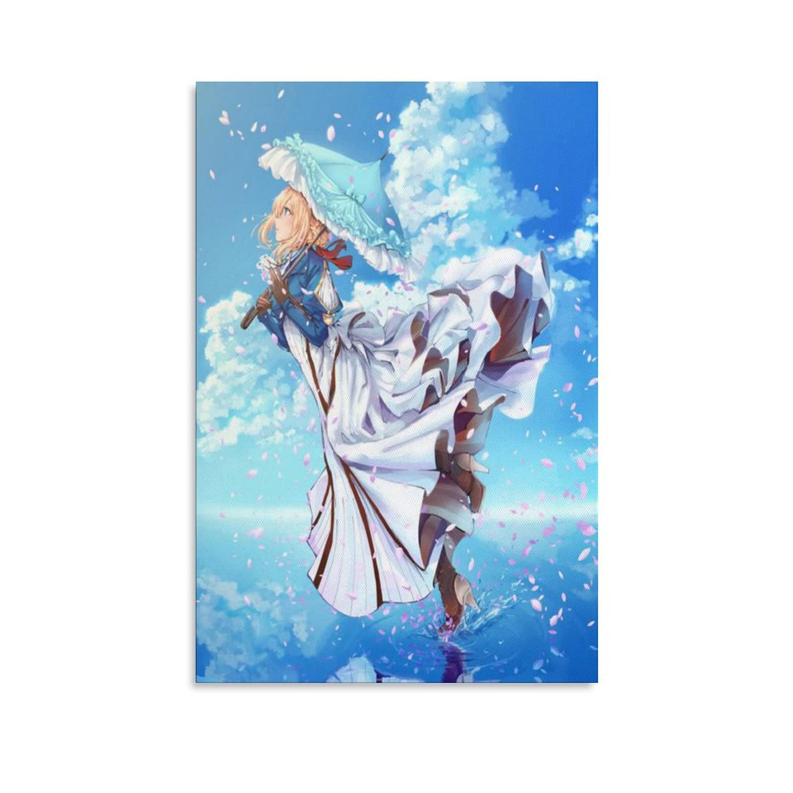 Violet Evergarden Canvas Wall Art Print - 24x36 Inches (60x90cm) Anime Poster for Bedroom, Living Room & Office Decor - Perfect Gift for Anime Fans & Home Decoration