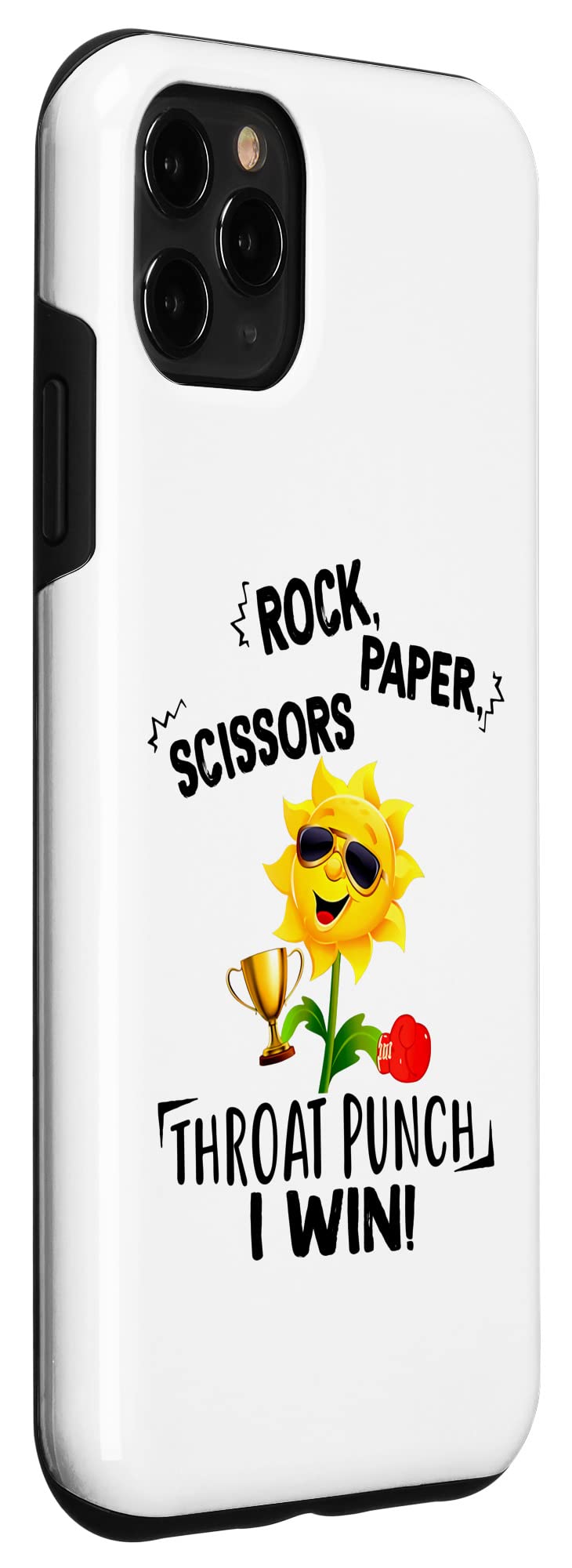 iPhone 11 Pro Max Case - Sunflower Design with Rock Paper Scissors Print | Protective Cover for Everyday Use, Travel & Work