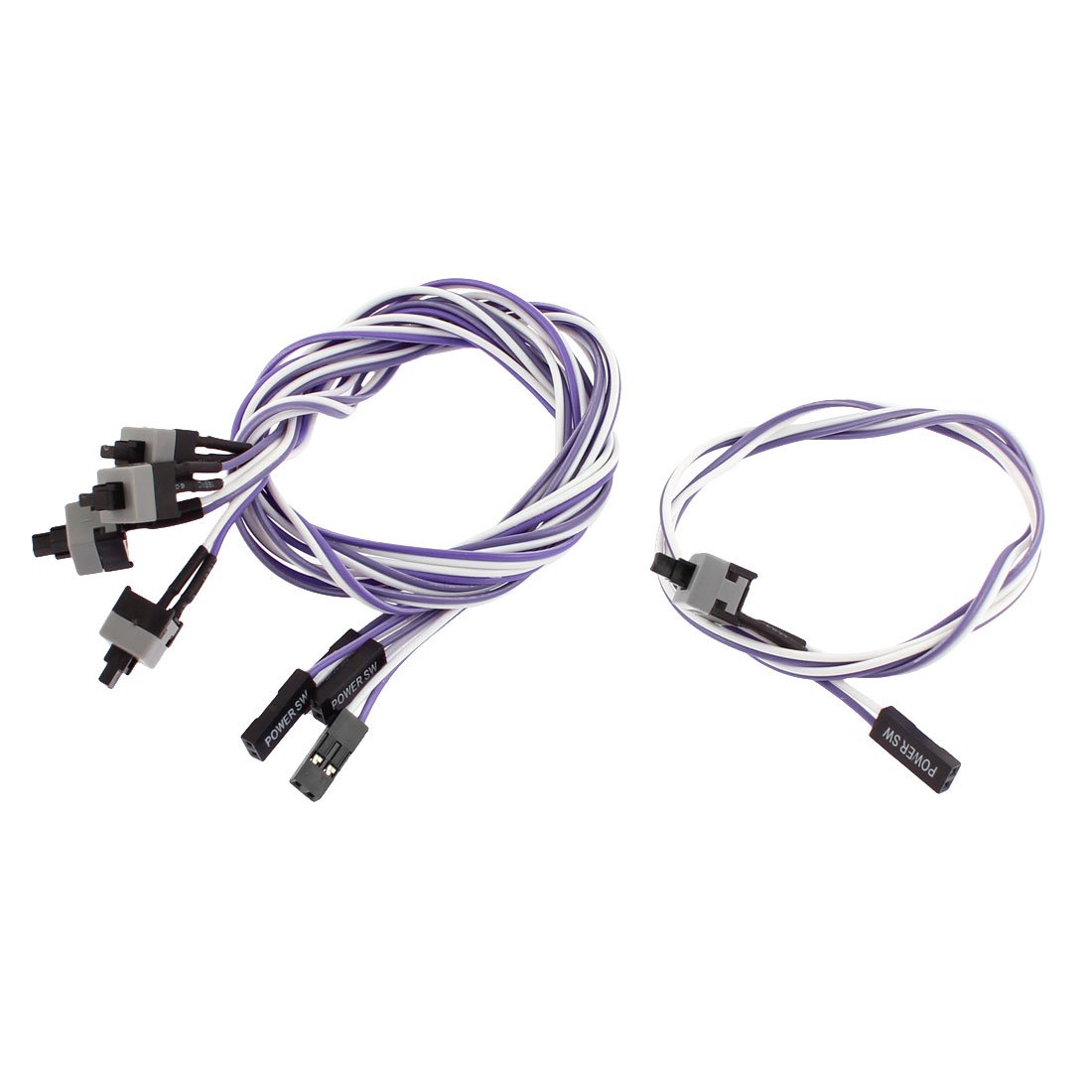 uxcell 5pcs 58cm ATX Power Reset HDD Switch Cable for Desktop Computer Case - Replacement PC Case Wires for DIY Computer Builds & Upgrades